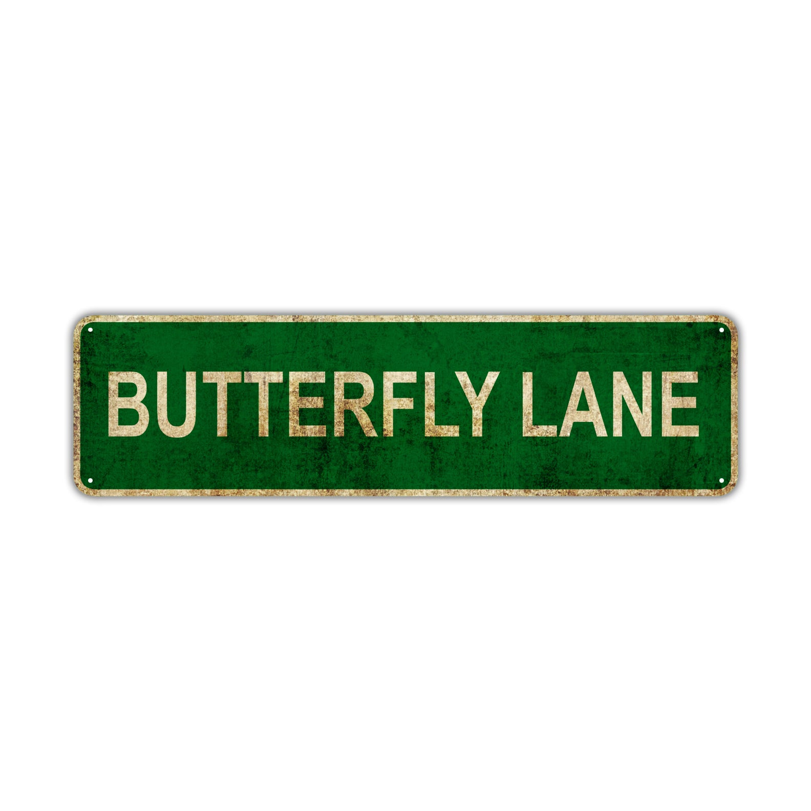 Butterfly Lane Vintage Retro Street Novelty Sign Rustic Metal Aluminum Decor Wall Man Shop Cave Bar Gift