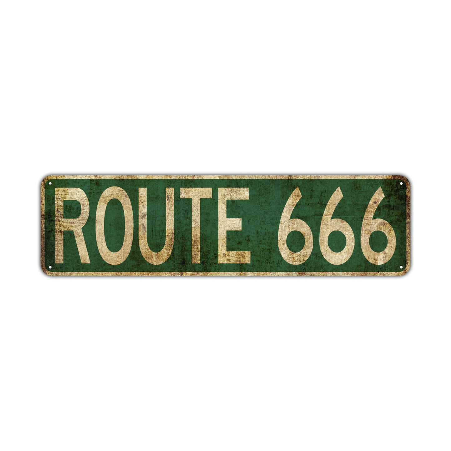 Route 666 Vintage Retro Street Novelty Sign Rustic Metal Aluminum Decor Wall Man Shop Cave Bar Gift