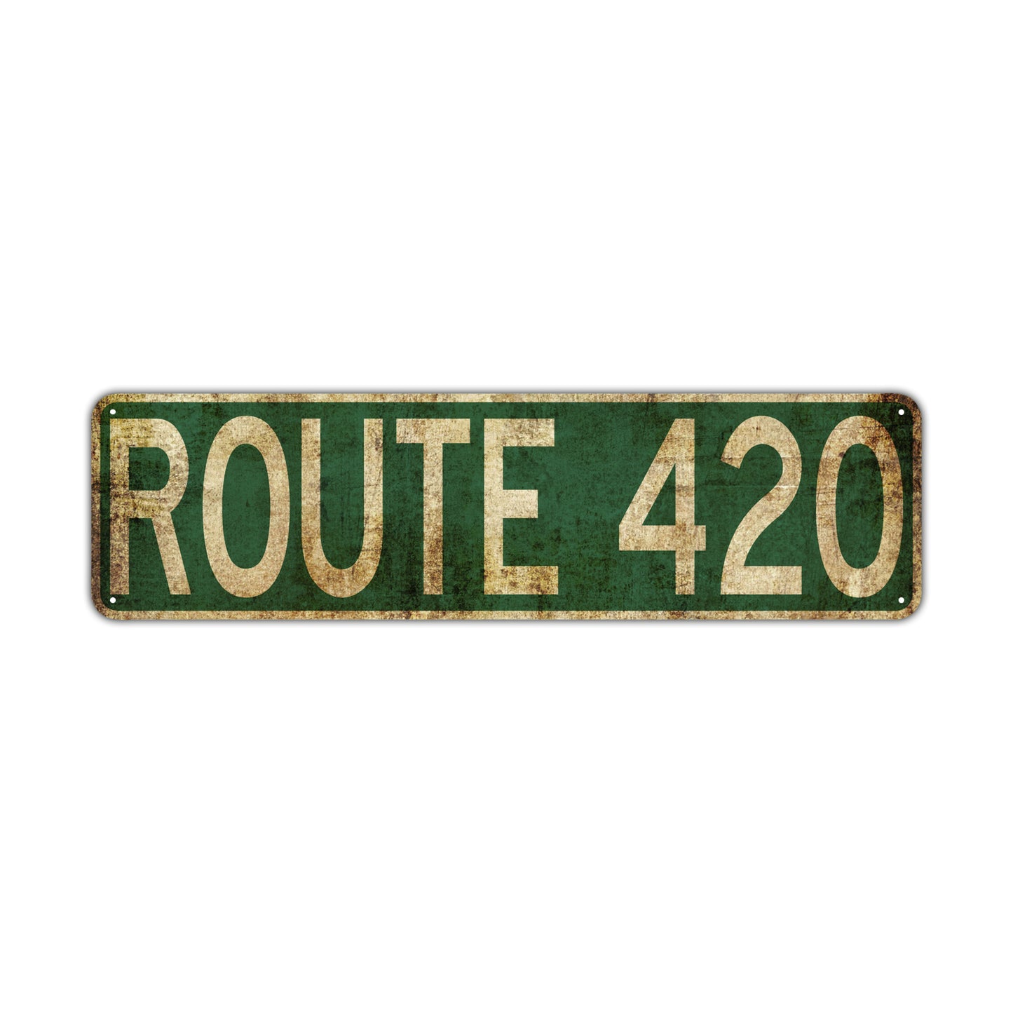 Route 420 Vintage Retro Street Novelty Sign Rustic Metal Aluminum Decor Wall Man Shop Cave Bar Gift