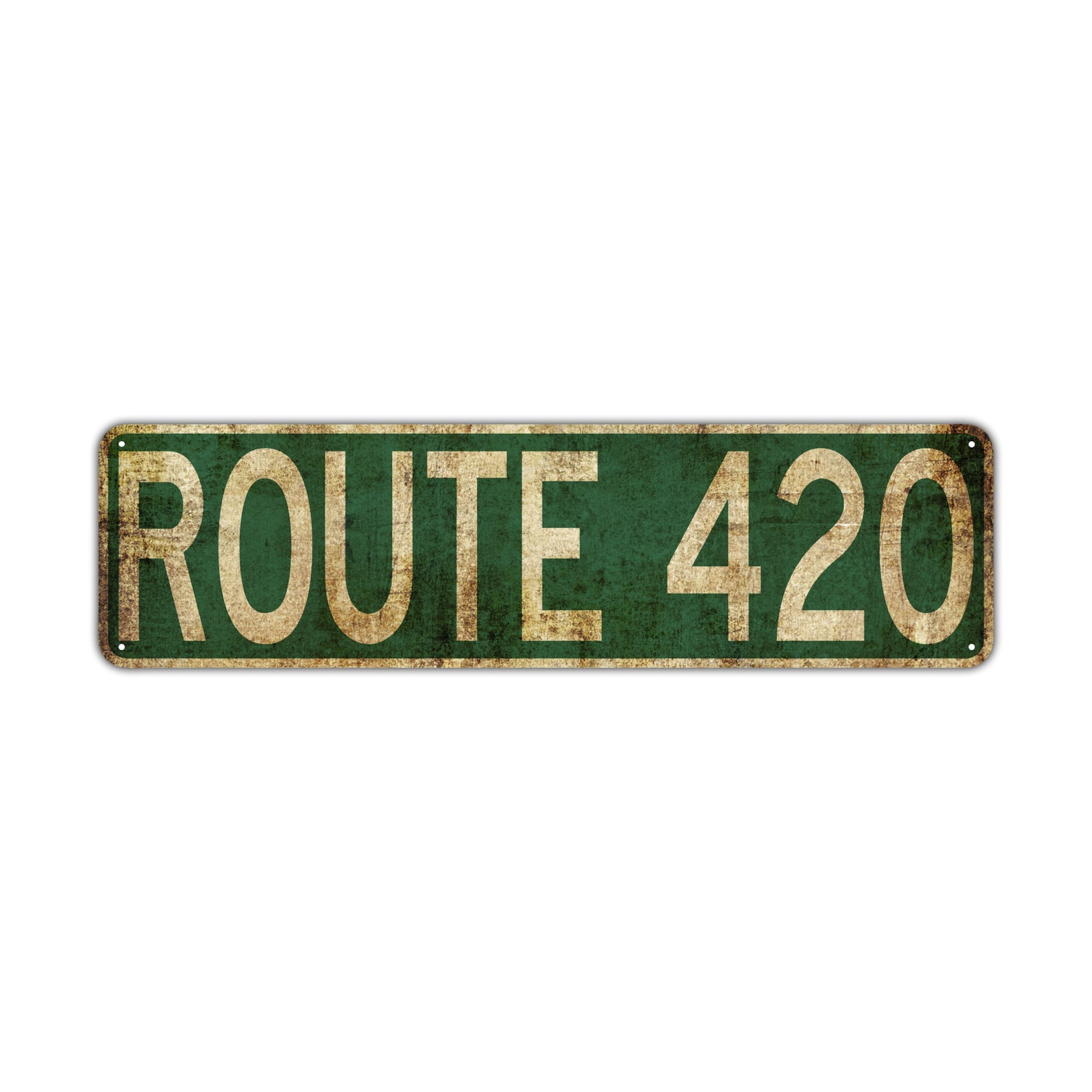 Route 420 Vintage Retro Street Novelty Sign Rustic Metal Aluminum Decor Wall Man Shop Cave Bar Gift