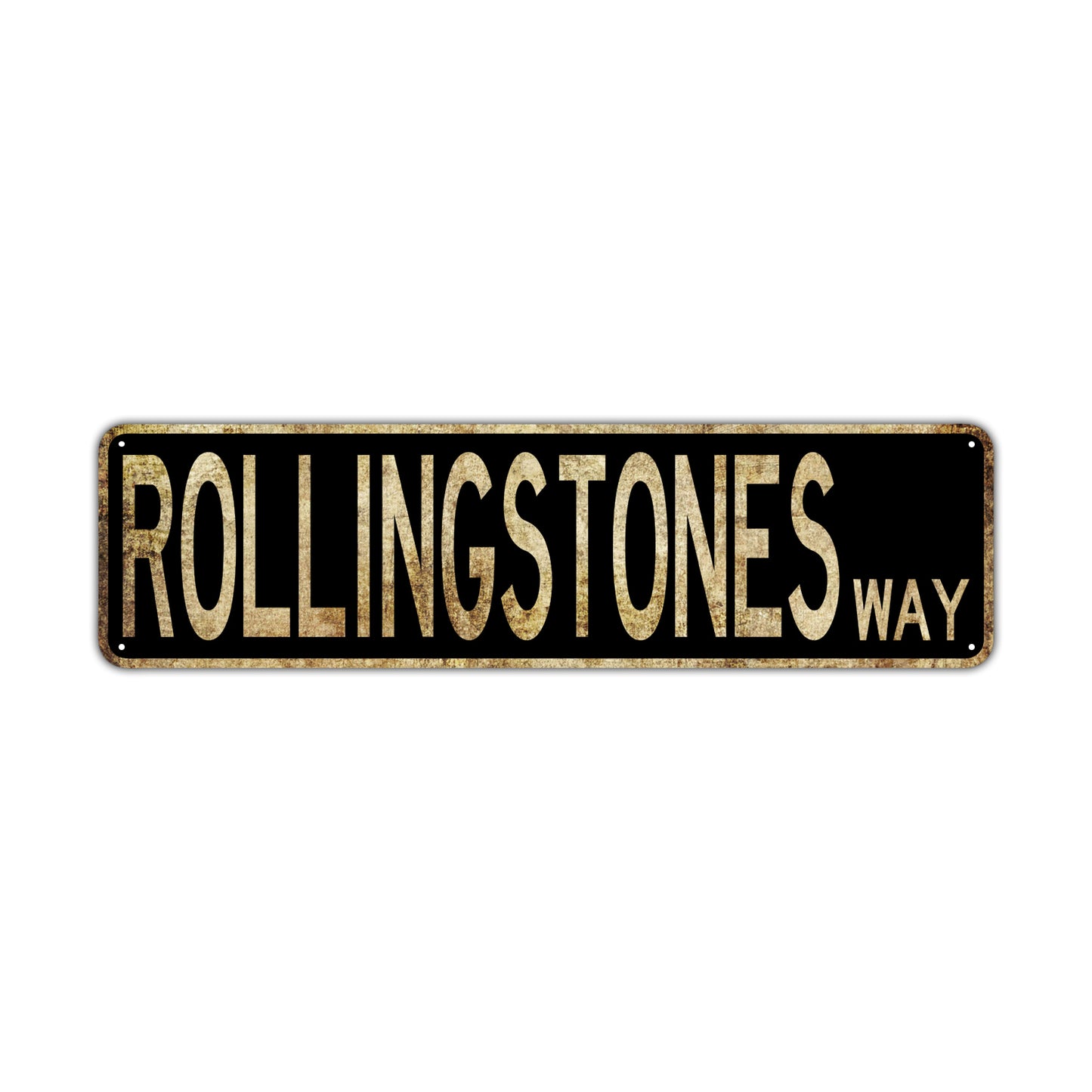 Rolling Stones Way Vintage Retro Street Novelty Sign Rustic Metal Aluminum Decor Wall Man Shop Cave Bar Gift