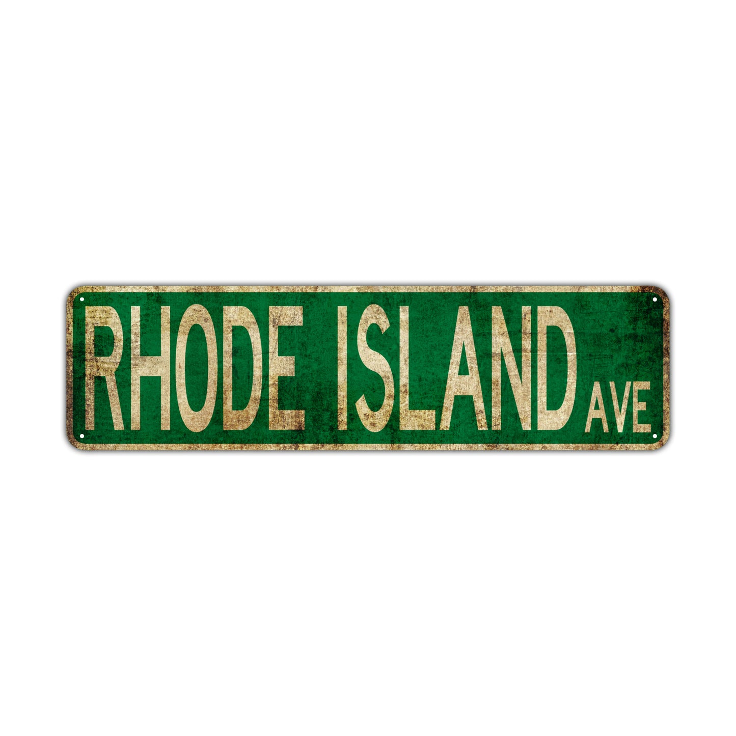Rhode Island Ave Vintage Retro Street Novelty Sign Rustic Metal Aluminum Decor Wall Man Shop Cave Bar Gift