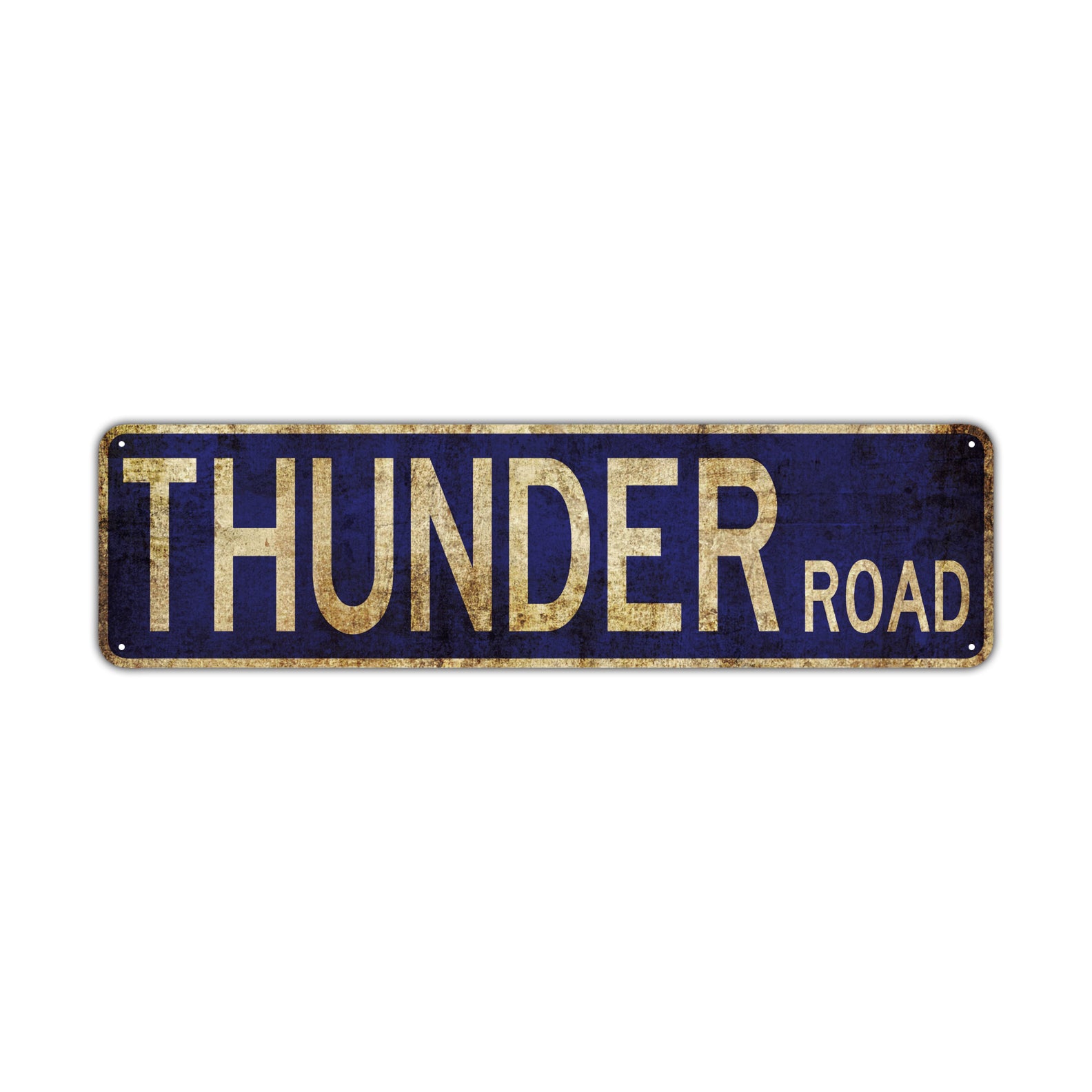 Thunder Road Vintage Retro Street Novelty Sign Rustic Metal Aluminum Decor Wall Man Shop Cave Bar Gift