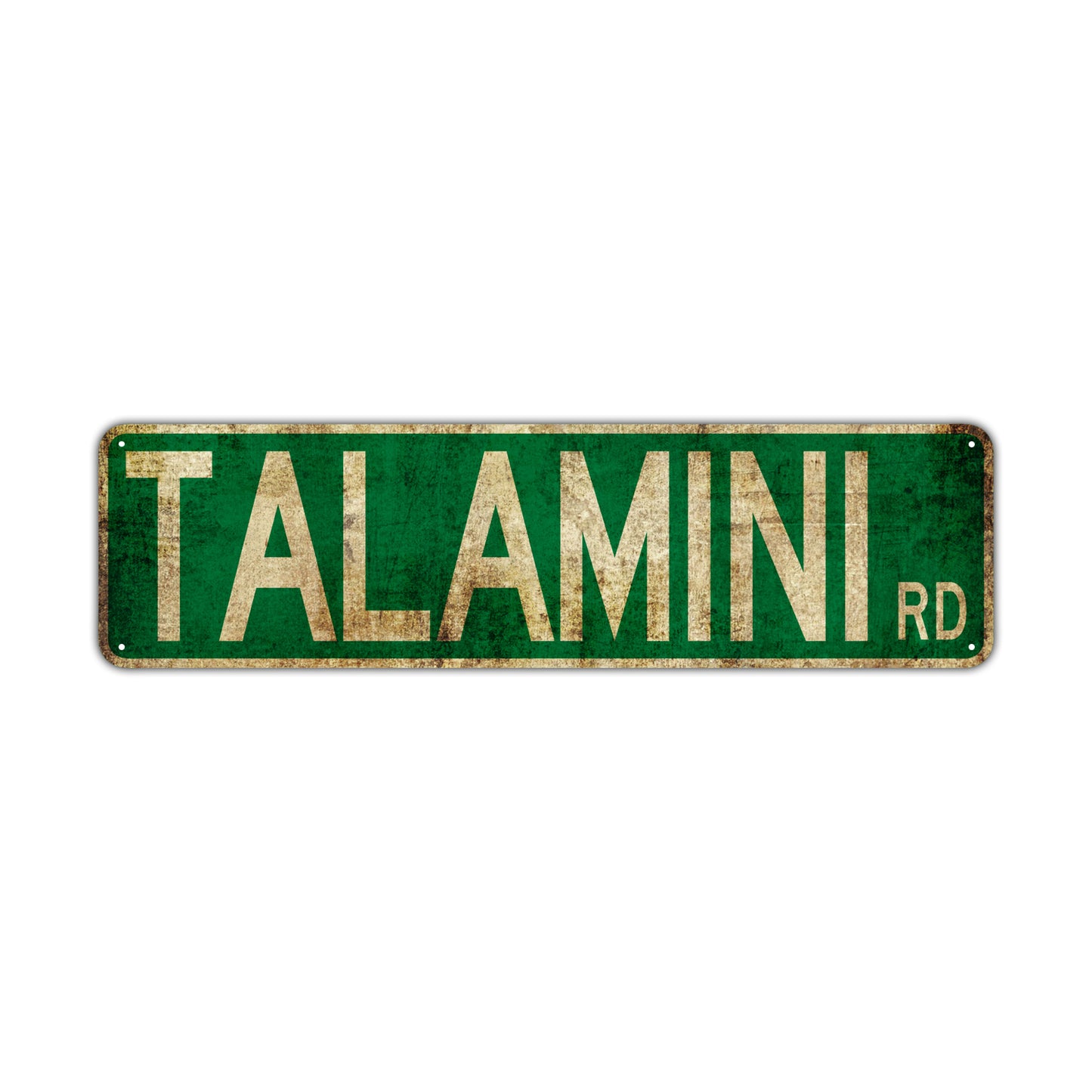 Talamini Rd Vintage Retro Street Novelty Sign Rustic Metal Aluminum Decor Wall Man Shop Cave Bar Gift