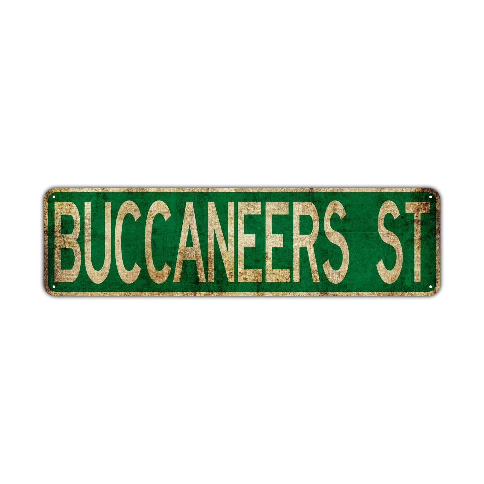 Buccaneers St Vintage Retro Street Novelty Sign Rustic Metal Aluminum Decor Wall Man Shop Cave Bar Gift