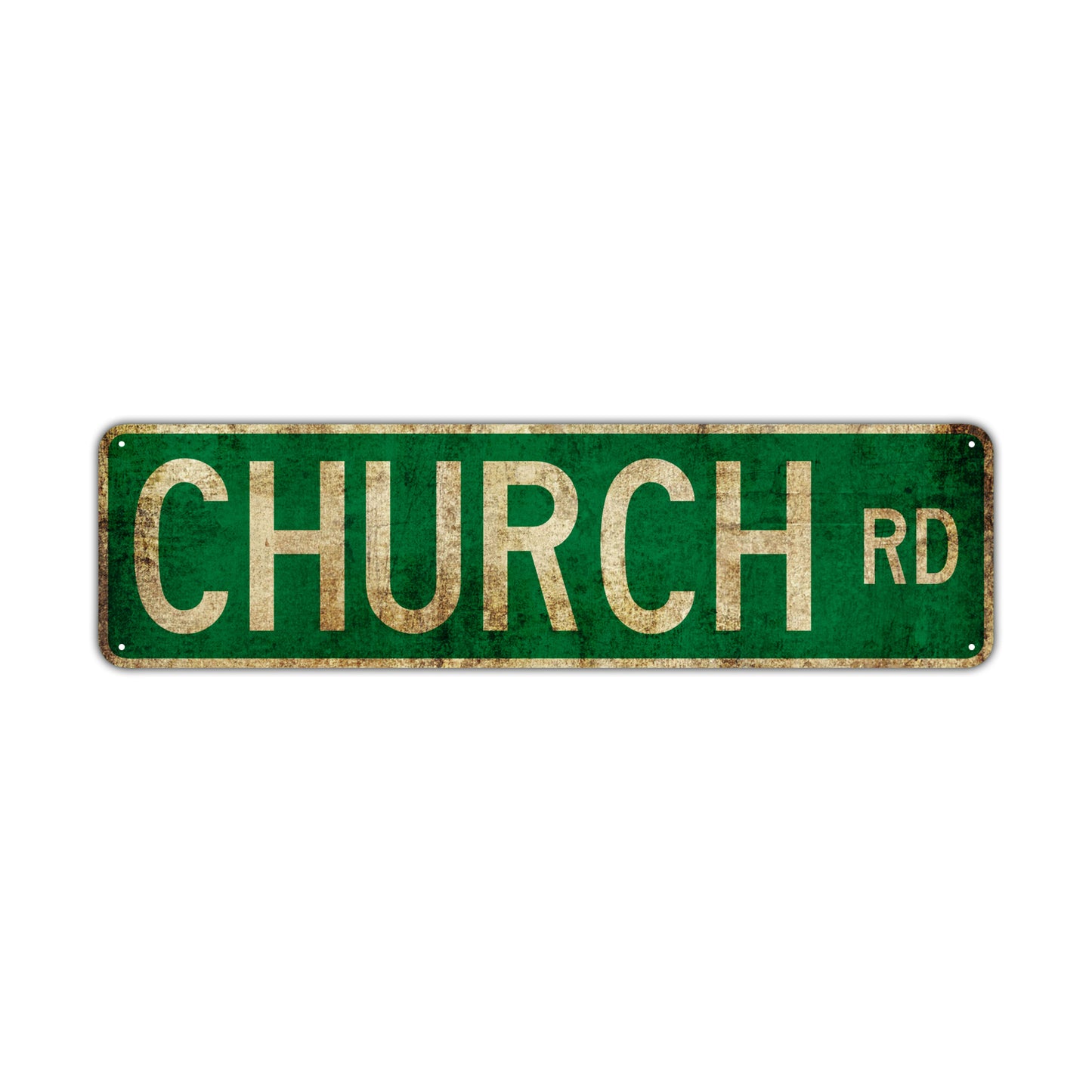Church Rd Vintage Retro Street Novelty Sign Rustic Metal Aluminum Decor Wall Man Shop Cave Bar Gift