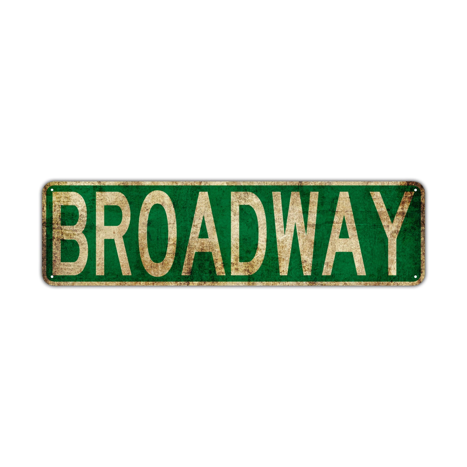 Broadway Vintage Retro Street Novelty Sign Rustic Metal Aluminum Decor Wall Man Shop Cave Bar Gift