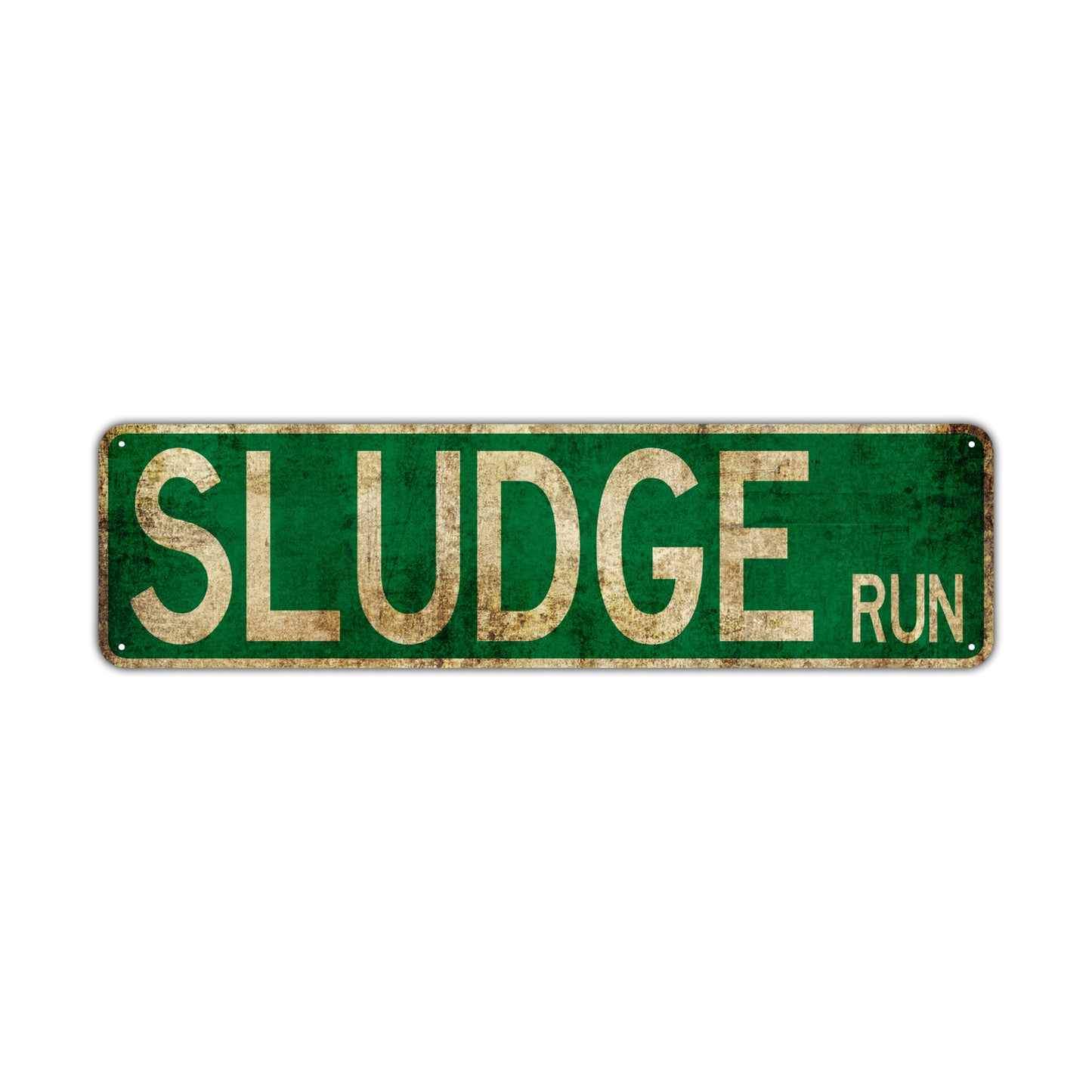 Sludge Run Vintage Retro Street Novelty Sign Rustic Metal Aluminum Decor Wall Man Shop Cave Bar Gift