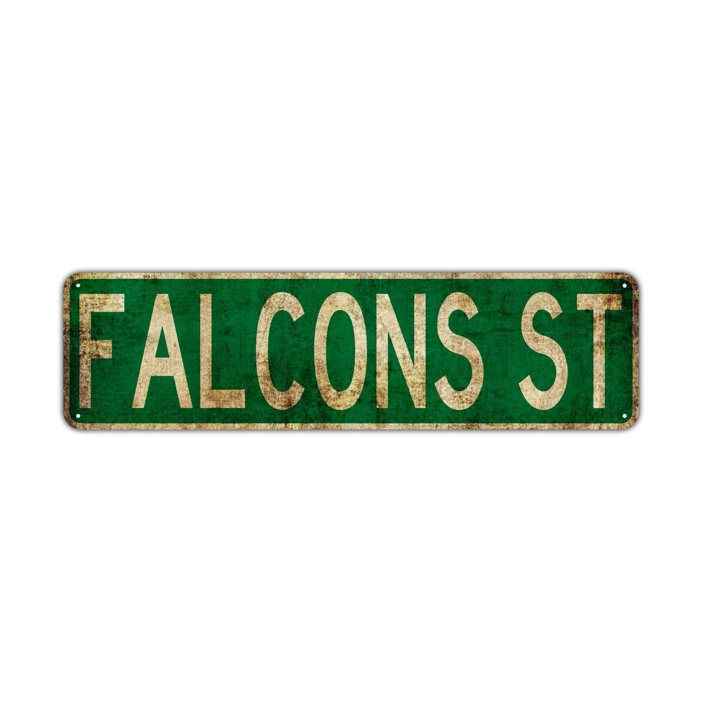 Falcons St Vintage Retro Street Novelty Sign Rustic Metal Aluminum Decor Wall Man Shop Cave Bar Gift