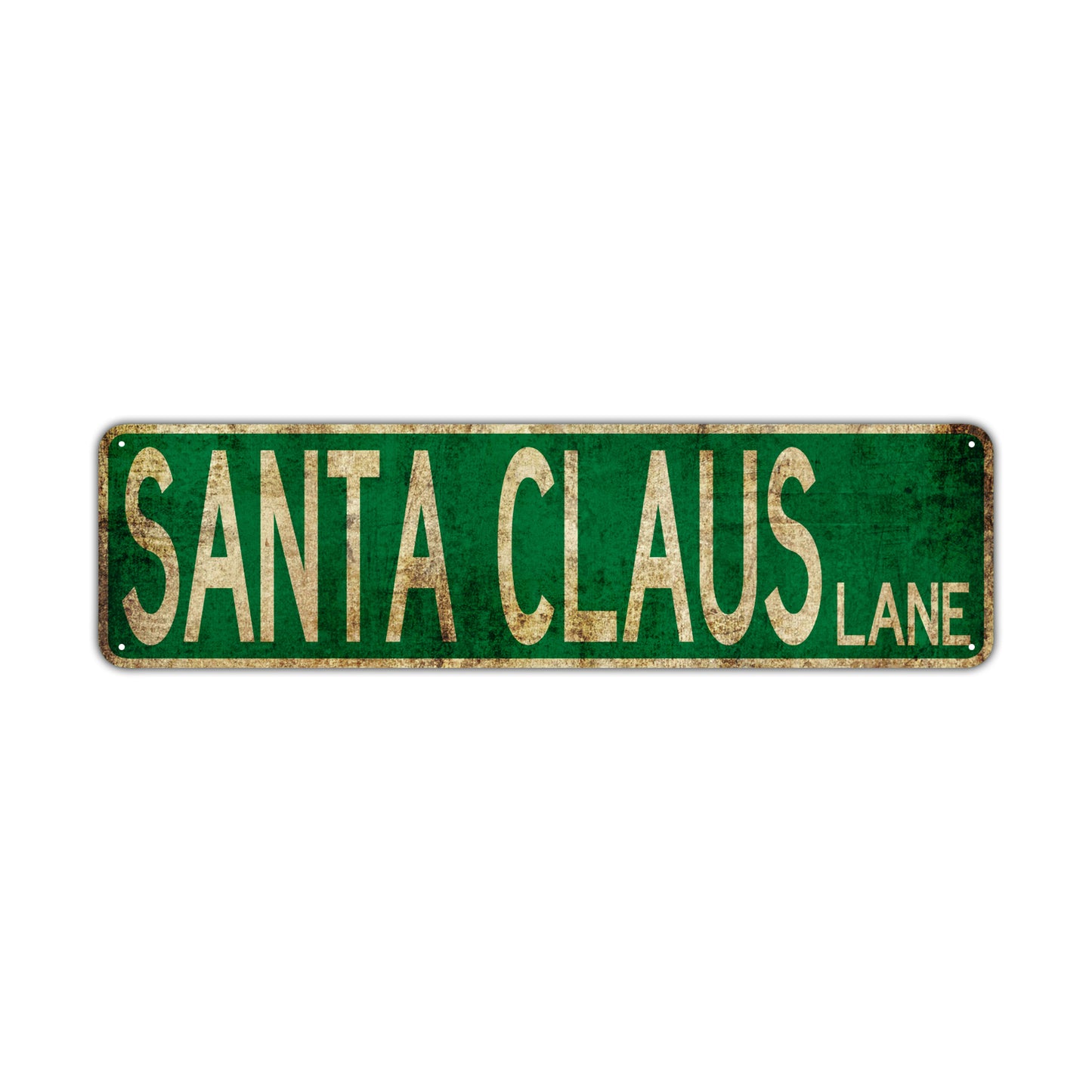 Santa Claus Lane Vintage Retro Street Novelty Sign Rustic Metal Aluminum Decor Wall Man Shop Cave Bar Gift