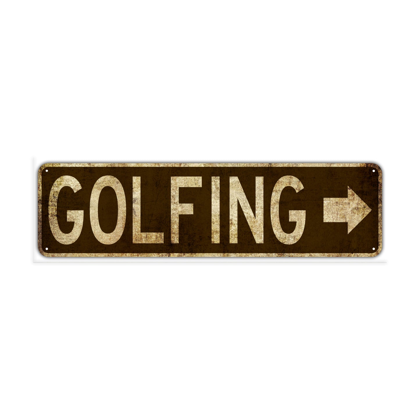 Golfing Vintage Retro Street Novelty Sign Rustic Metal Aluminum Decor Wall Man Shop Cave Bar Gift