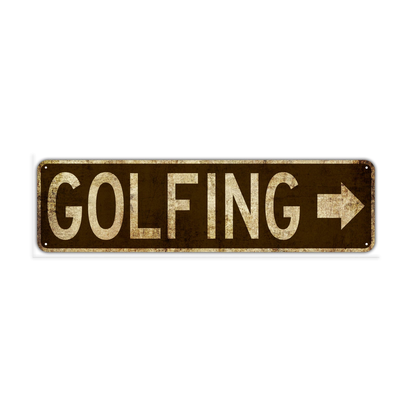 Golfing Vintage Retro Street Novelty Sign Rustic Metal Aluminum Decor Wall Man Shop Cave Bar Gift
