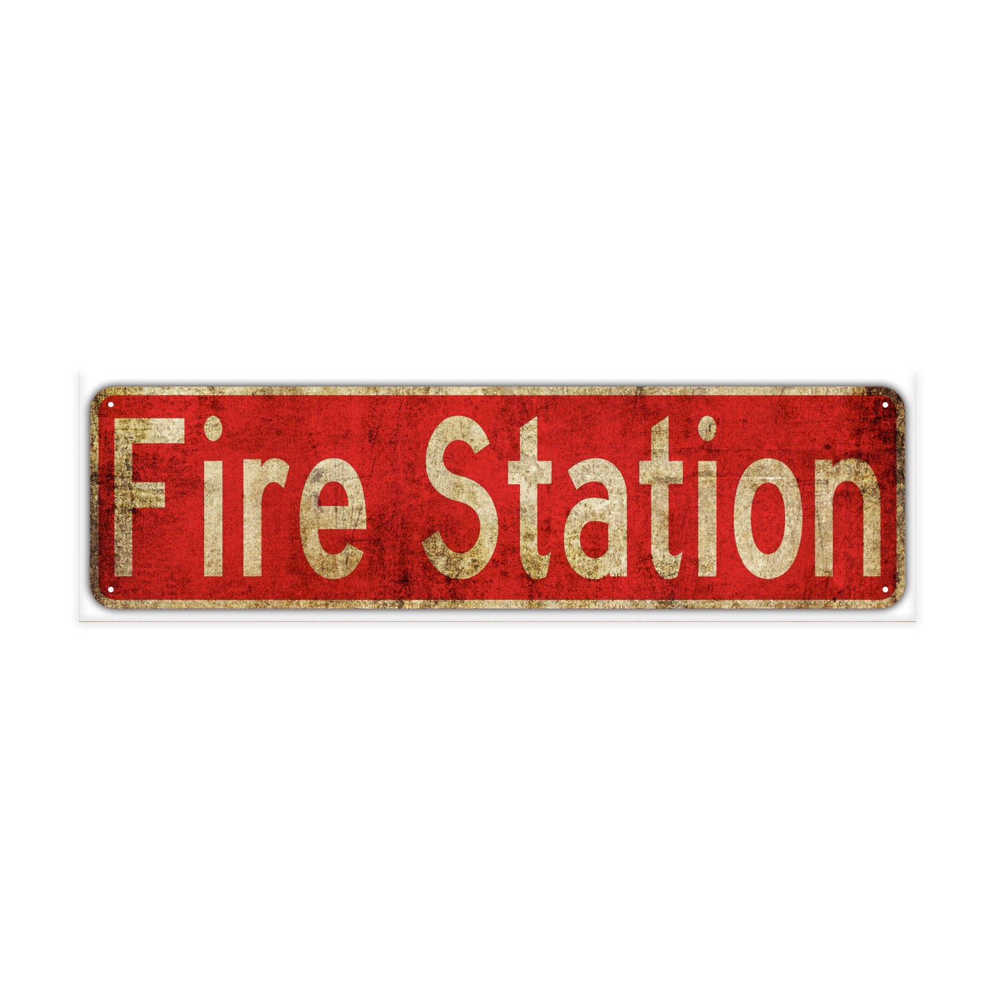 Fire Station Vintage Retro Street Novelty Sign Rustic Metal Aluminum Decor Wall Man Shop Cave Bar Gift