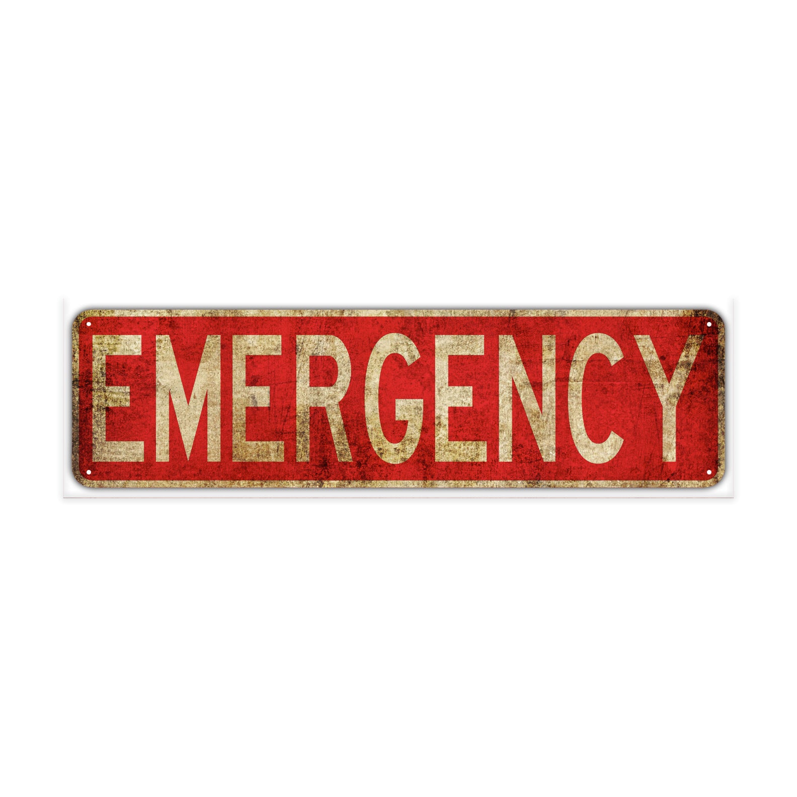 Emergency Vintage Retro Street Novelty Sign Rustic Metal Aluminum Decor Wall Man Shop Cave Bar Gift