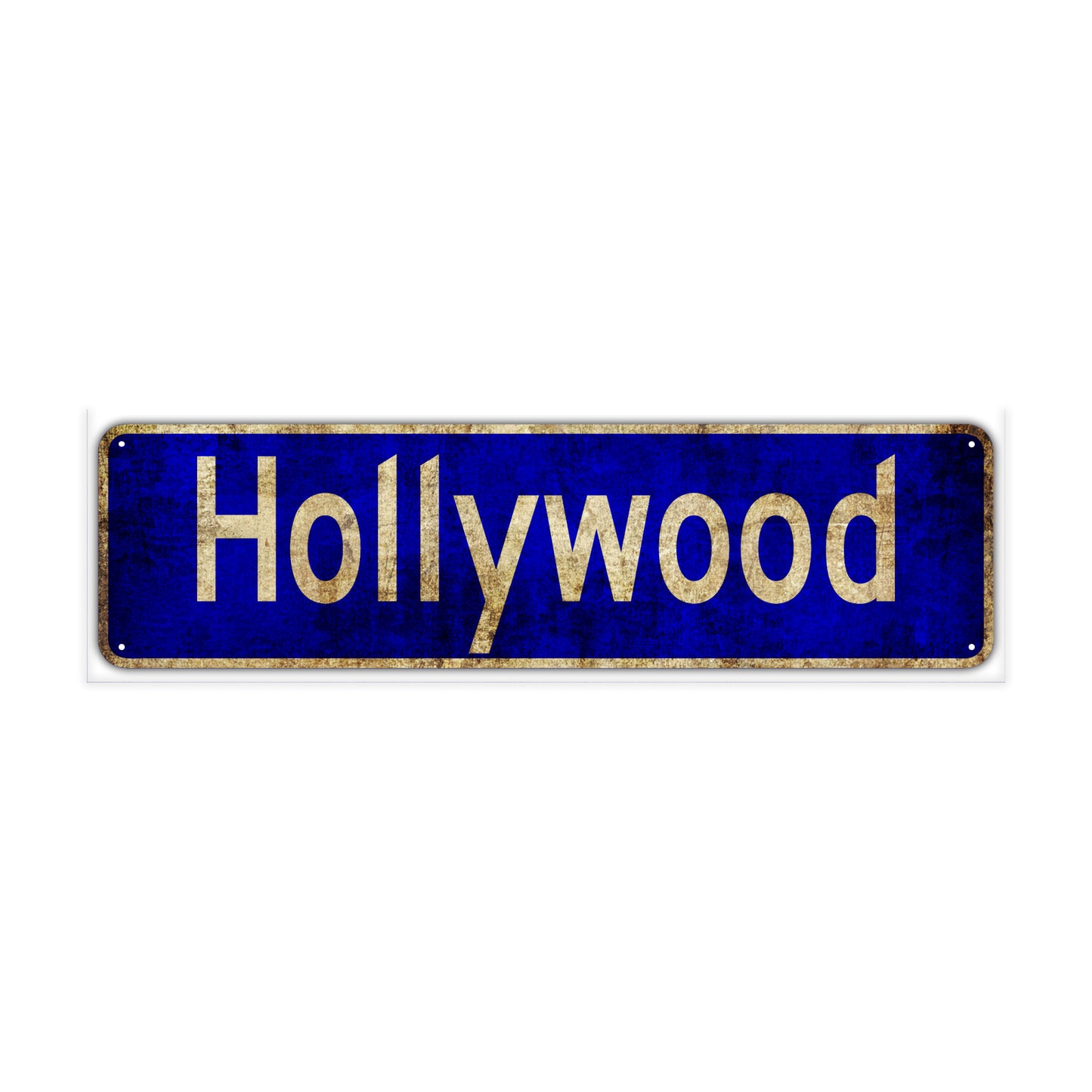 Hollywood Vintage Retro Street Novelty Sign Rustic Metal Aluminum Decor Wall Man Shop Cave Bar Gift