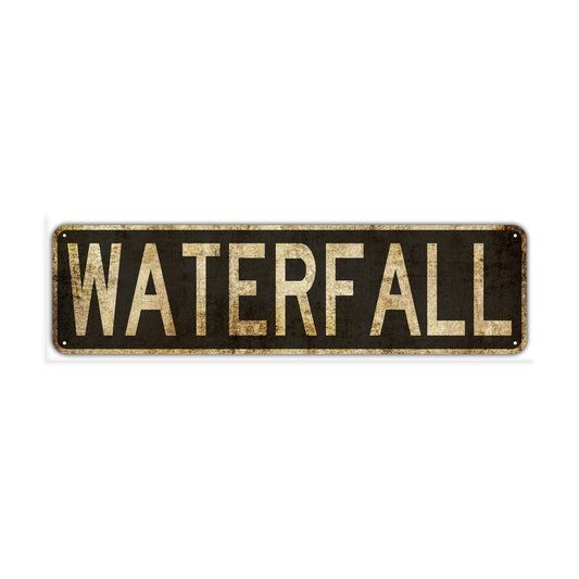 Waterfall Vintage Retro Street Novelty Sign Rustic Metal Aluminum Decor Wall Man Shop Cave Bar Gift