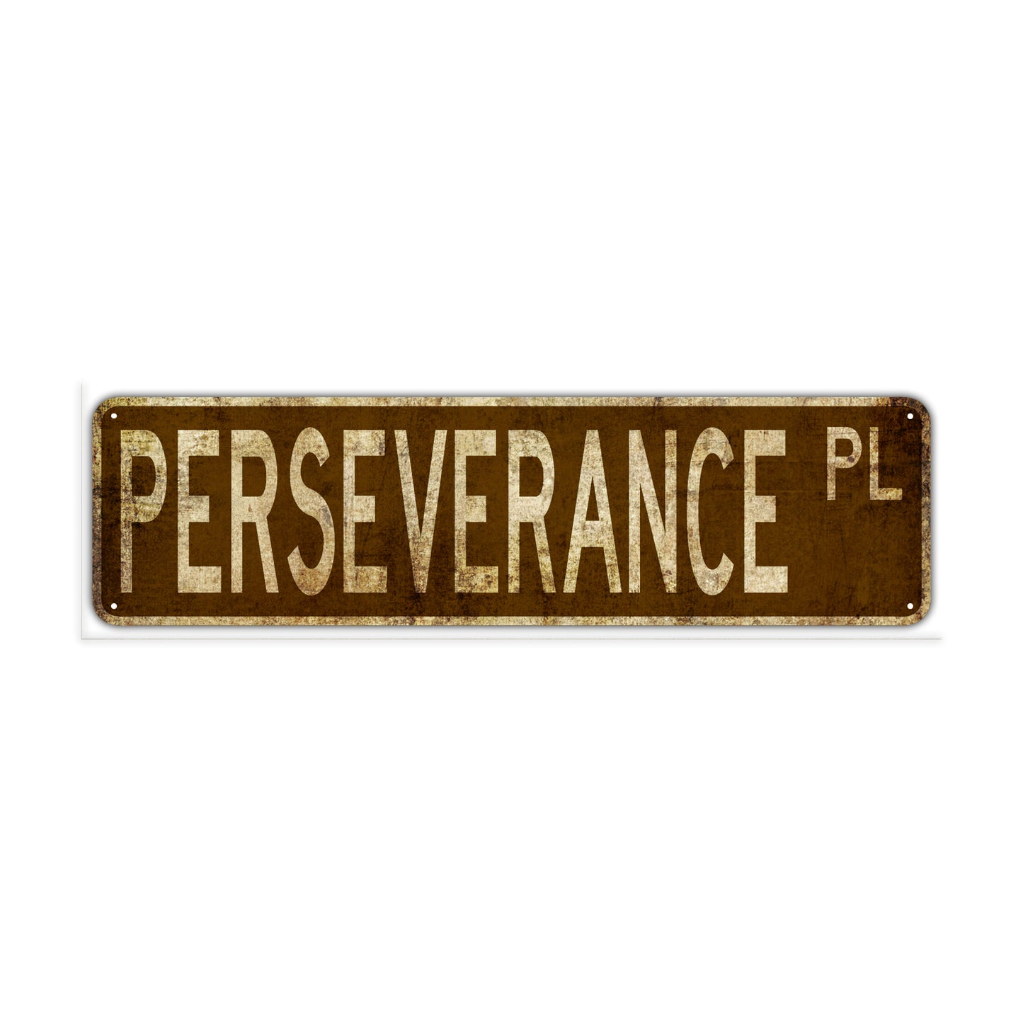 Perseverance Pl Vintage Retro Street Novelty Sign Rustic Metal Aluminum Decor Wall Man Shop Cave Bar Gift