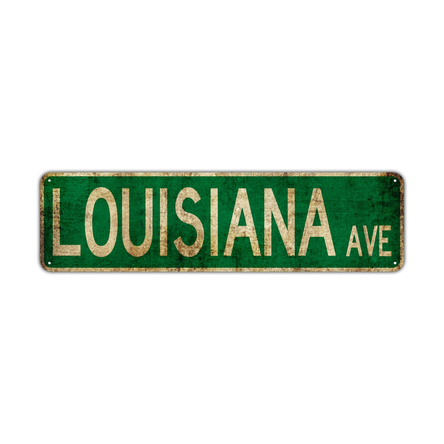 Louisiana Ave Vintage Retro Street Novelty Sign Rustic Metal Aluminum Decor Wall Man Shop Cave Bar Gift