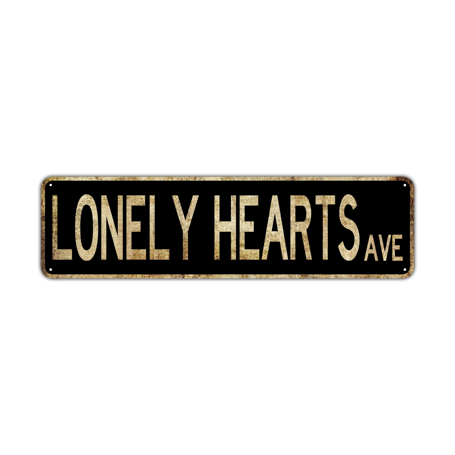 Lonely Hearts Ave Vintage Retro Street Novelty Sign Rustic Metal Aluminum Decor Wall Man Shop Cave Bar Gift