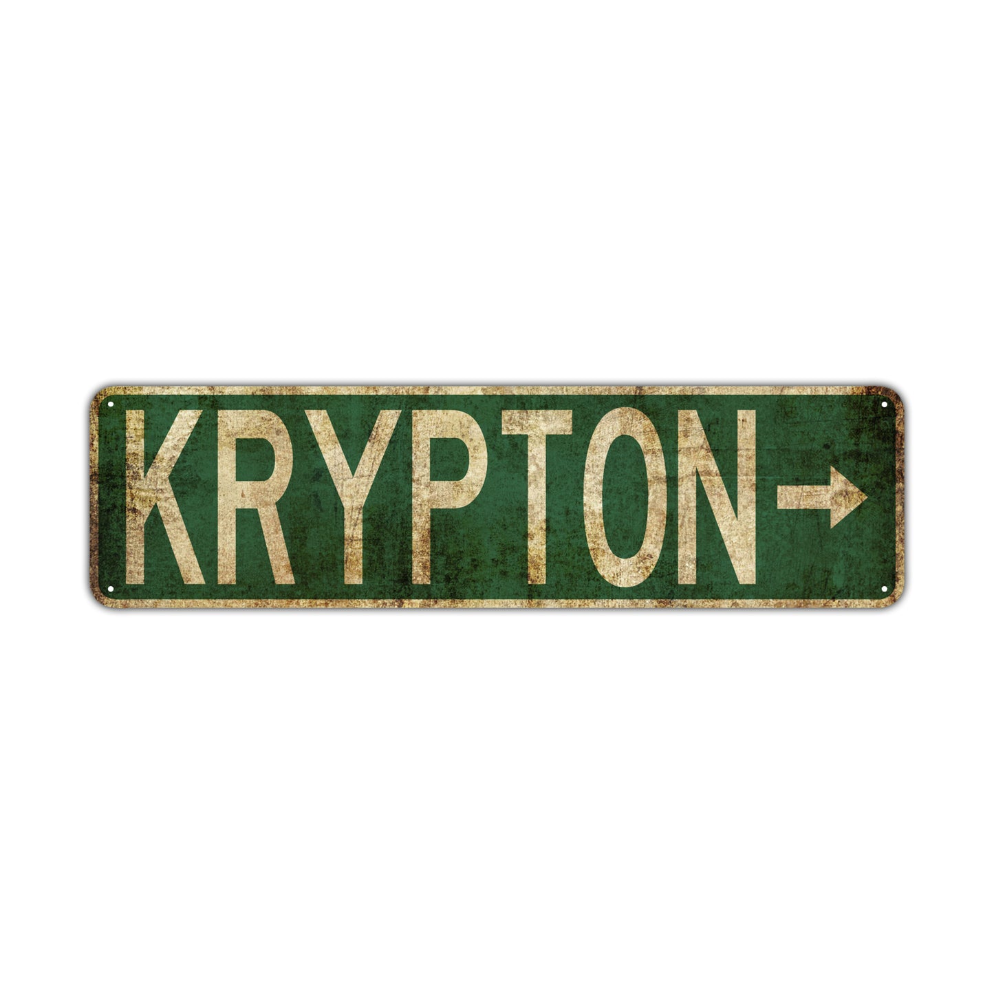 Krypton Vintage Retro Street Novelty Sign Rustic Metal Aluminum Decor Wall Man Shop Cave Bar Gift