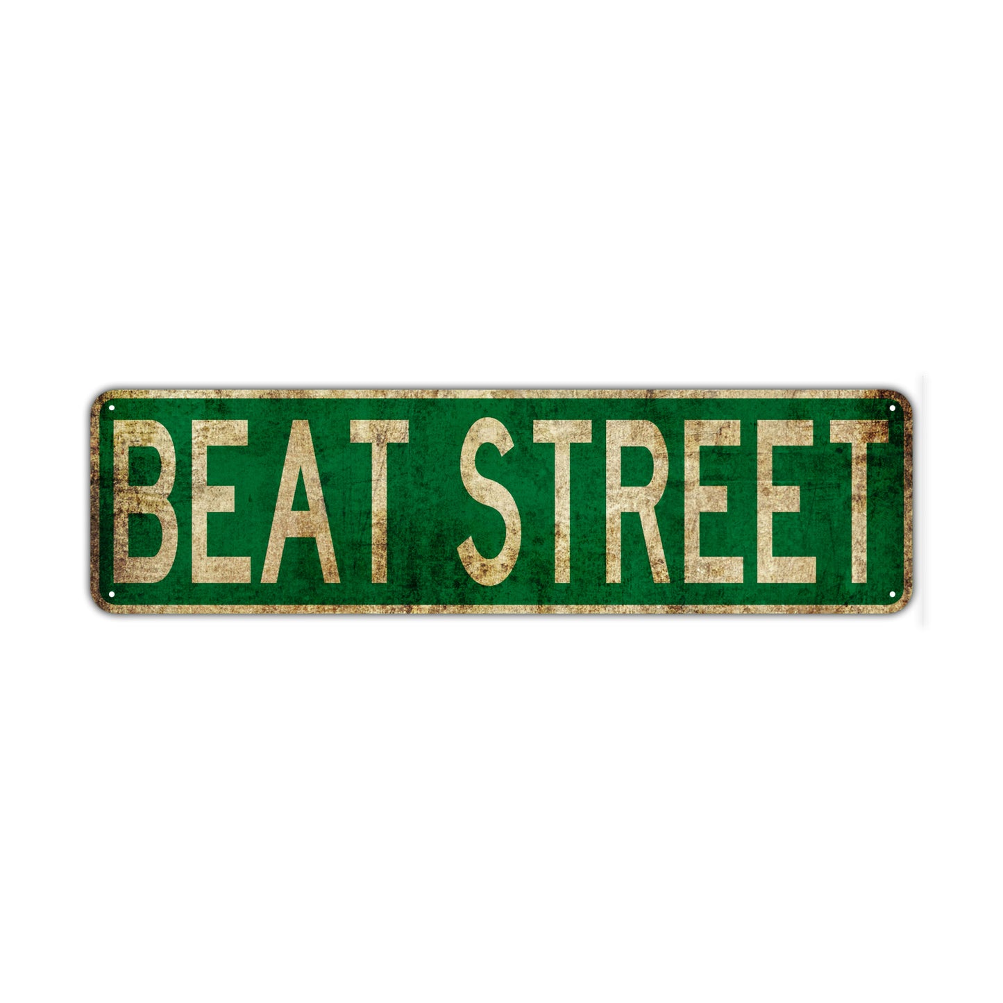 Beat Street Vintage Retro Street Novelty Sign Rustic Metal Aluminum Decor Wall Man Shop Cave Bar Gift