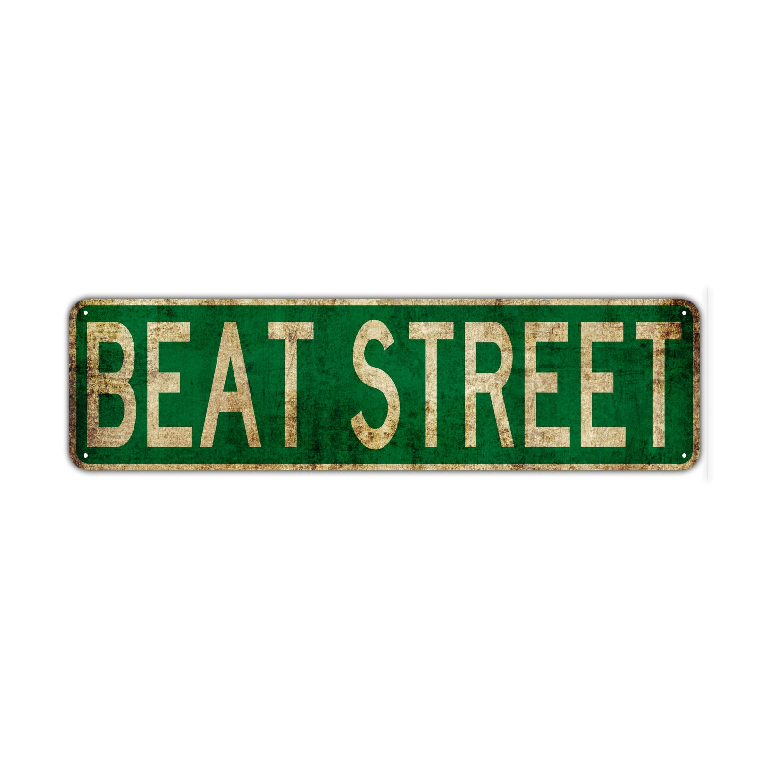 Beat Street Vintage Retro Street Novelty Sign Rustic Metal Aluminum Decor Wall Man Shop Cave Bar Gift