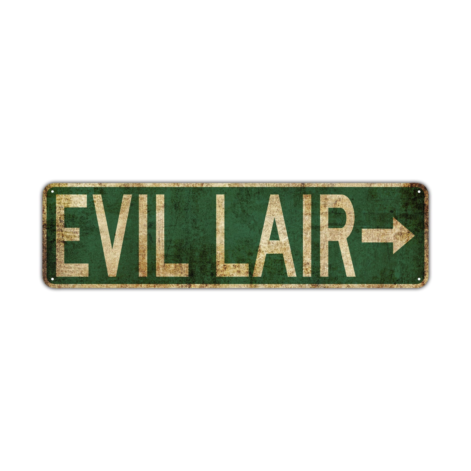 Evil Lair Vintage Retro Street Novelty Sign Rustic Metal Aluminum Decor Wall Man Shop Cave Bar Gift