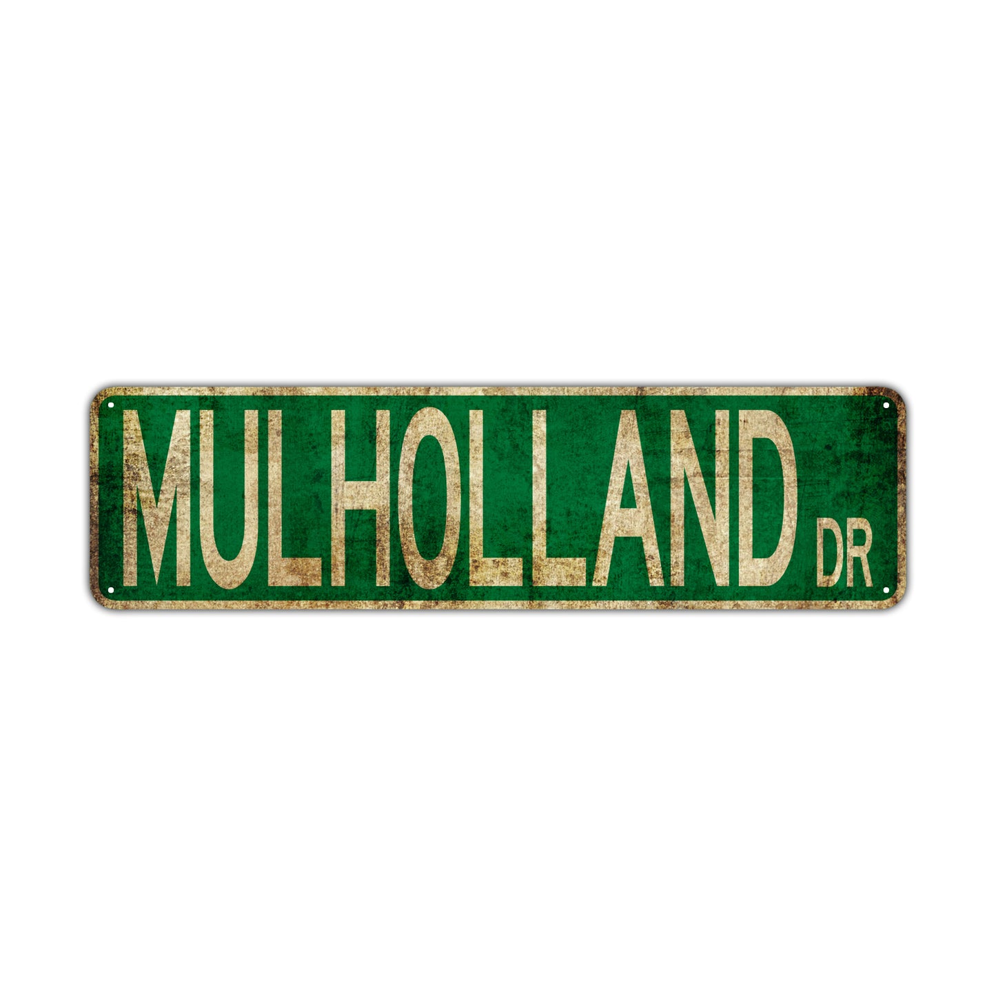 Mulholland Dr Vintage Retro Street Novelty Sign Rustic Metal Aluminum Decor Wall Man Shop Cave Bar Gift