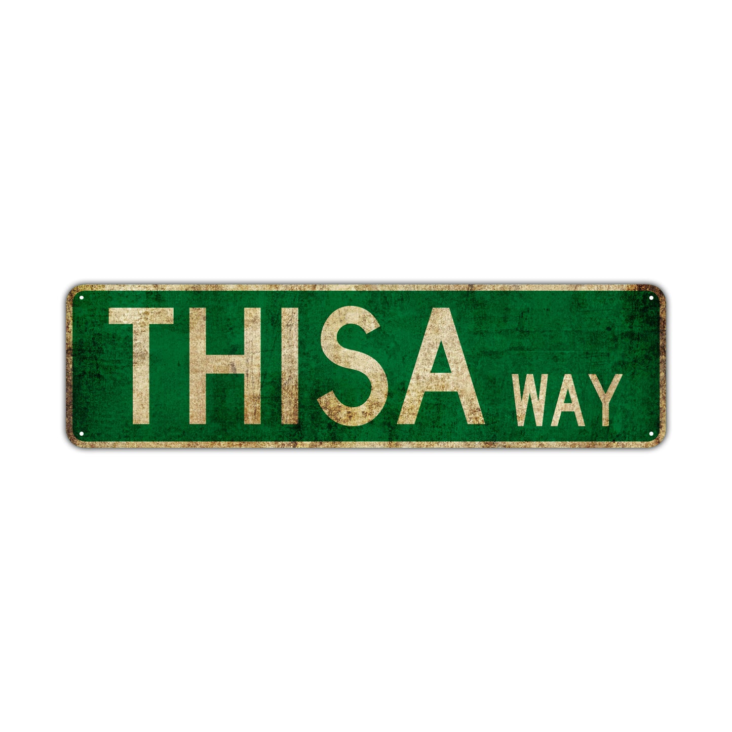 Thisa Way Vintage Retro Street Novelty Sign Rustic Metal Aluminum Decor Wall Man Shop Cave Bar Gift
