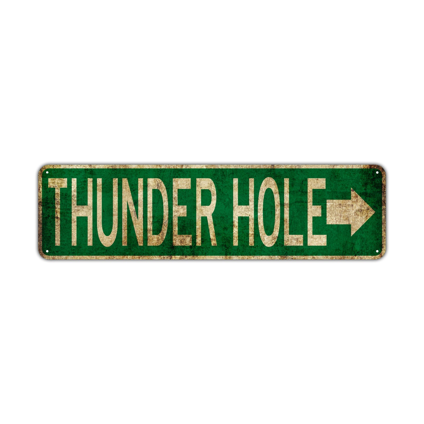 Thunder Hole Vintage Retro Street Novelty Sign Rustic Metal Aluminum Decor Wall Man Shop Cave Bar Gift