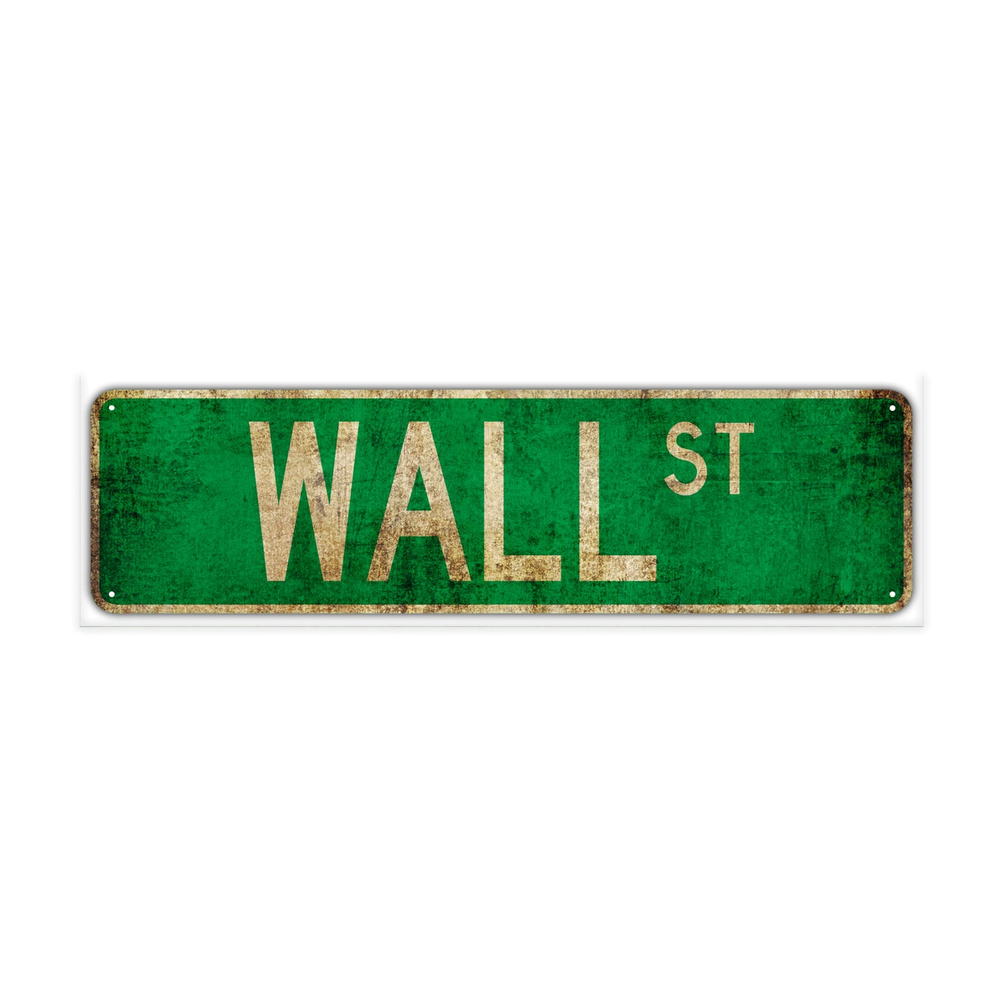Wall St Vintage Retro Street Novelty Sign Rustic Metal Aluminum Decor Wall Man Shop Cave Bar Gift