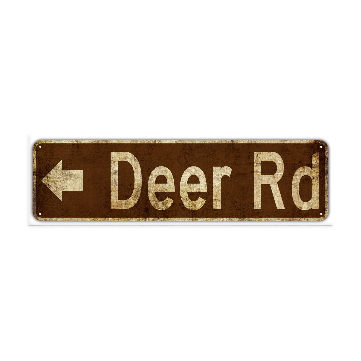 Deer Rd Vintage Retro Street Novelty Sign Rustic Metal Aluminum Decor Wall Man Shop Cave Bar Gift