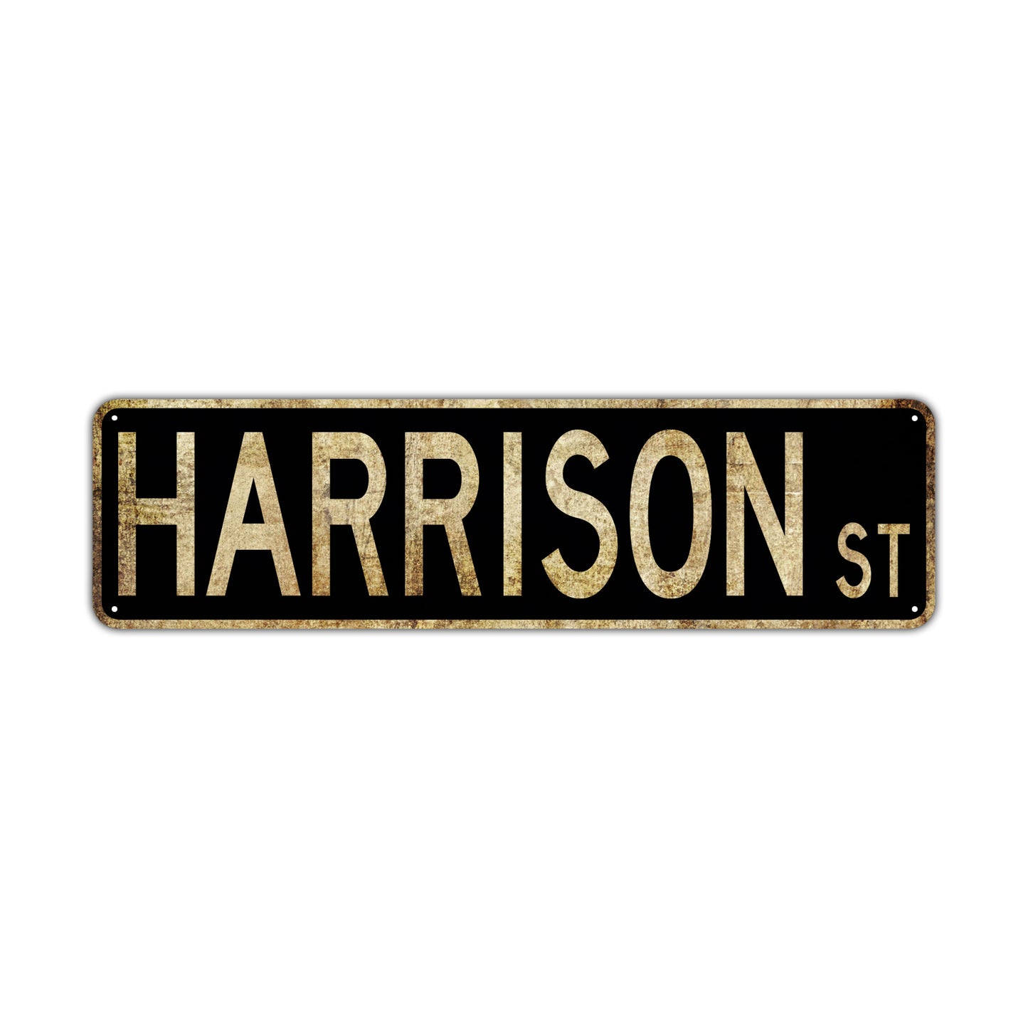 Harrison St Vintage Retro Street Novelty Sign Rustic Metal Aluminum Decor Wall Man Shop Cave Bar Gift