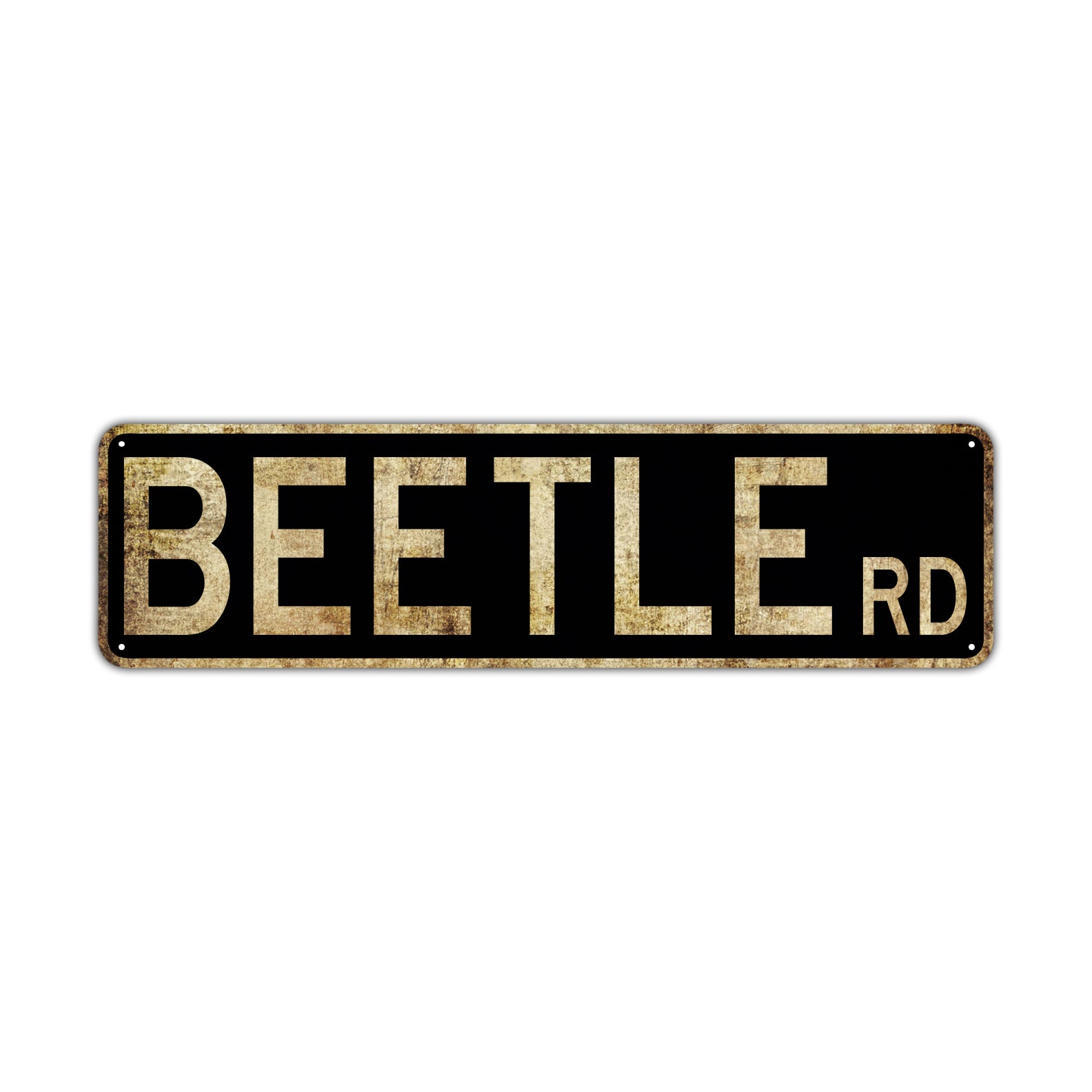 Beetle Rd Vintage Retro Street Novelty Sign Rustic Metal Aluminum Decor Wall Man Shop Cave Bar Gift