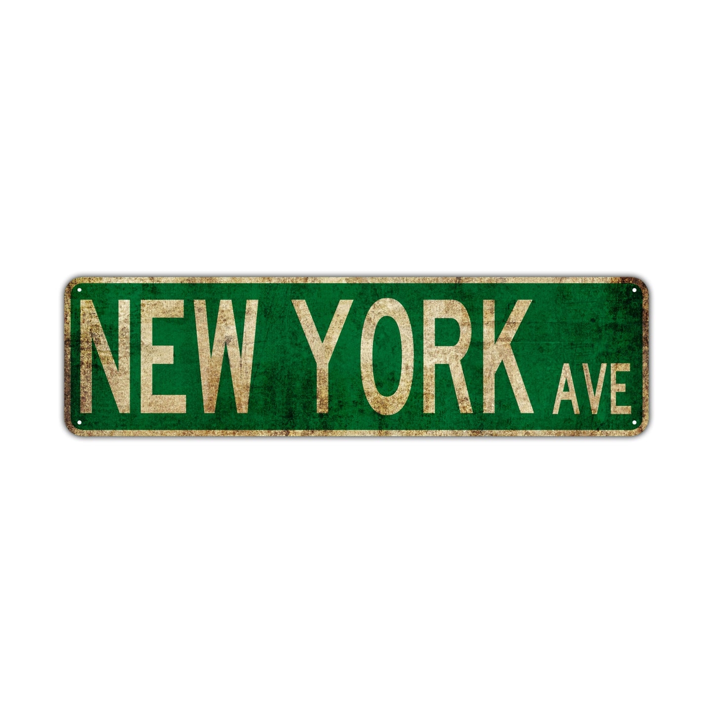 New York Ave Vintage Retro Street Novelty Sign Rustic Metal Aluminum Decor Wall Man Shop Cave Bar Gift