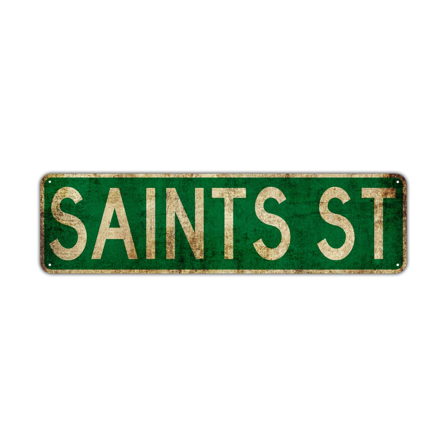 Saints St Vintage Retro Street Novelty Sign Rustic Metal Aluminum Decor Wall Man Shop Cave Bar Gift