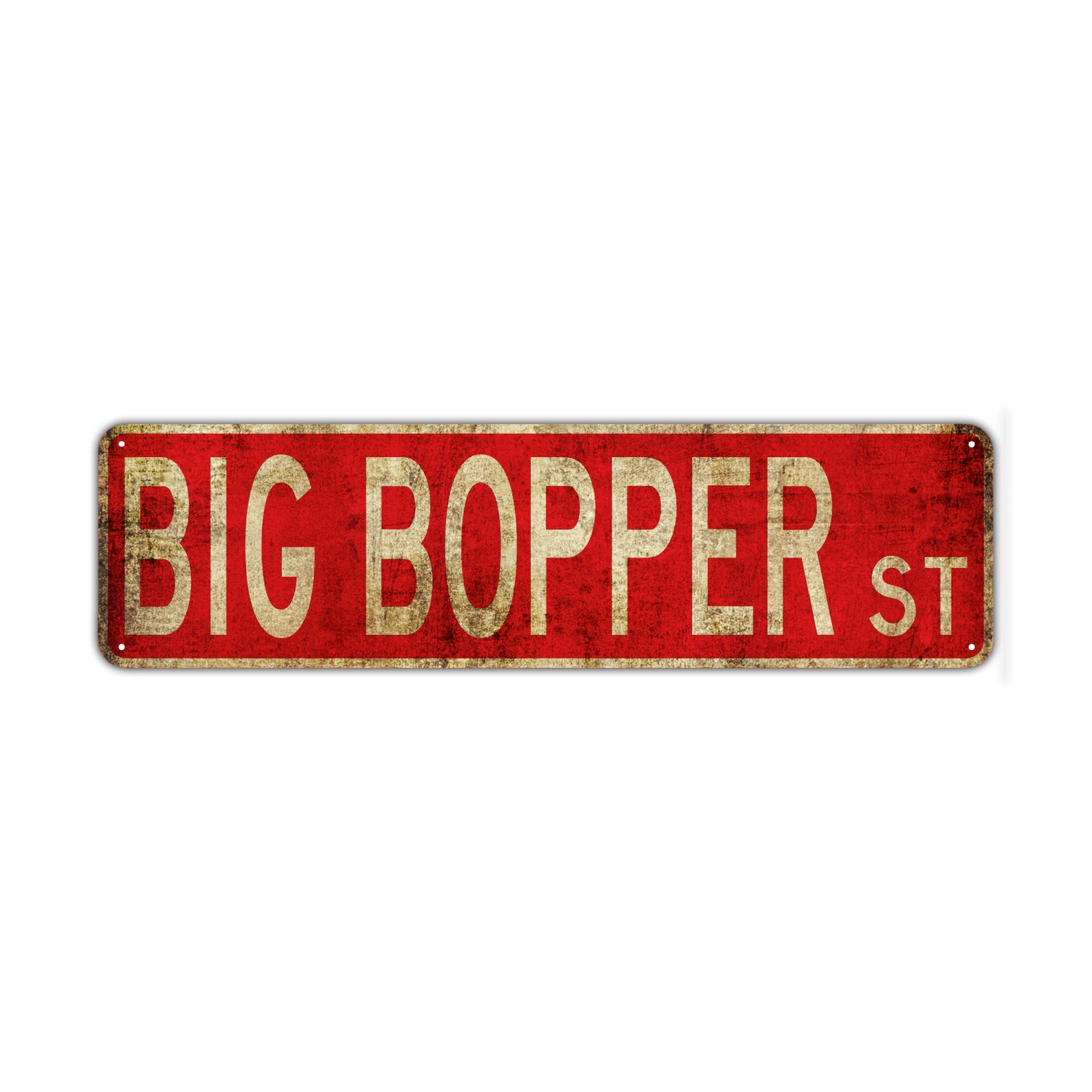 Big Bopper St Vintage Retro Street Novelty Sign Rustic Metal Aluminum Decor Wall Man Shop Cave Bar Gift