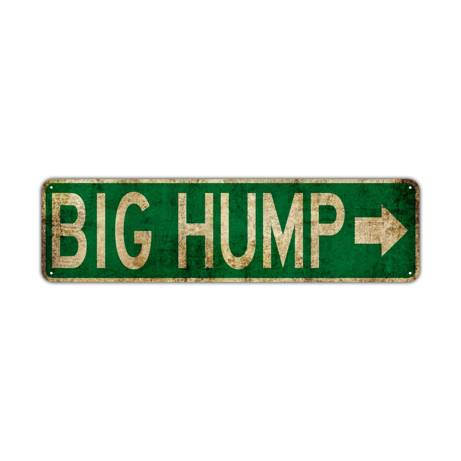 Big Hump Vintage Retro Street Novelty Sign Rustic Metal Aluminum Decor Wall Man Shop Cave Bar Gift