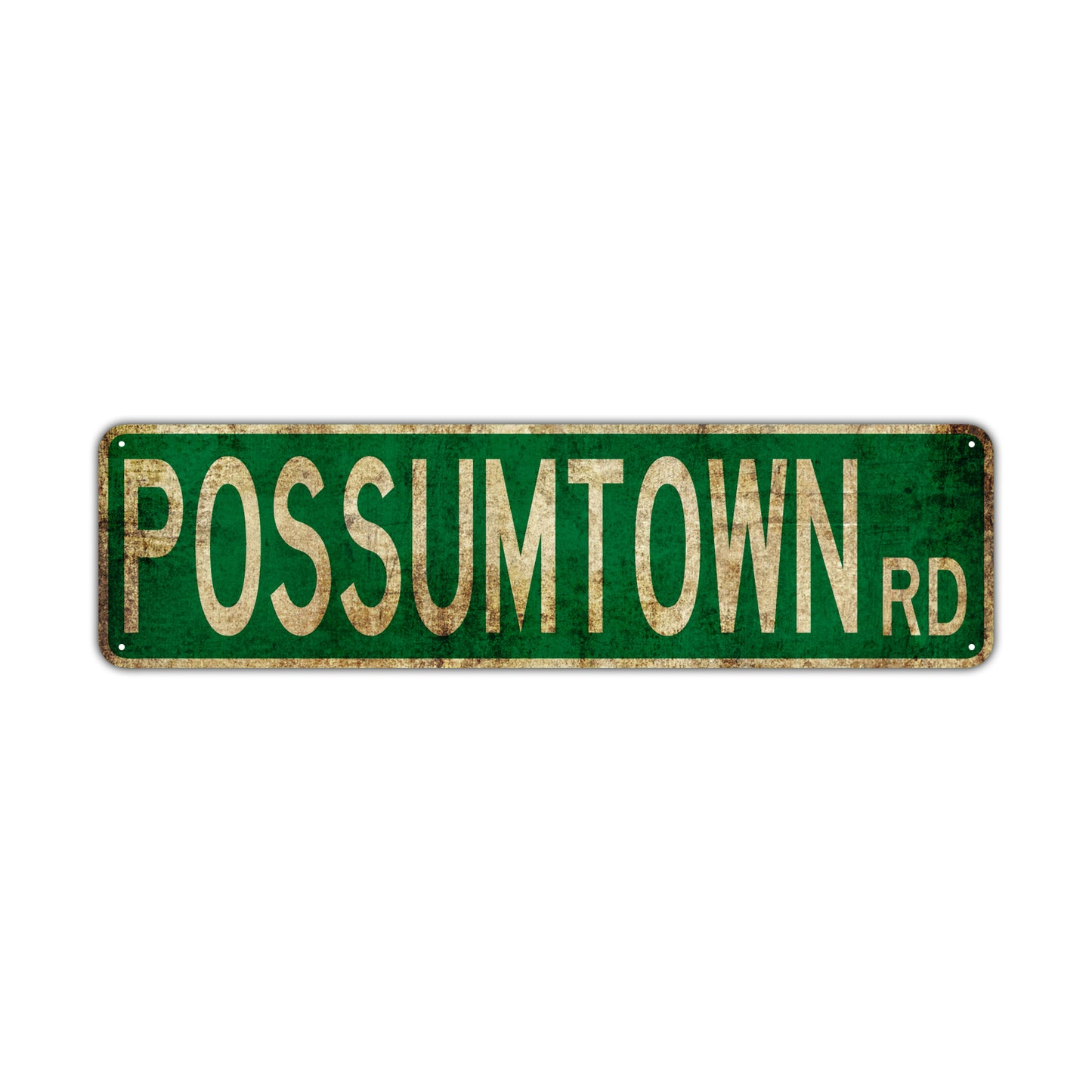 Possumtown Rd Vintage Retro Street Novelty Sign Rustic Metal Aluminum Decor Wall Man Shop Cave Bar Gift