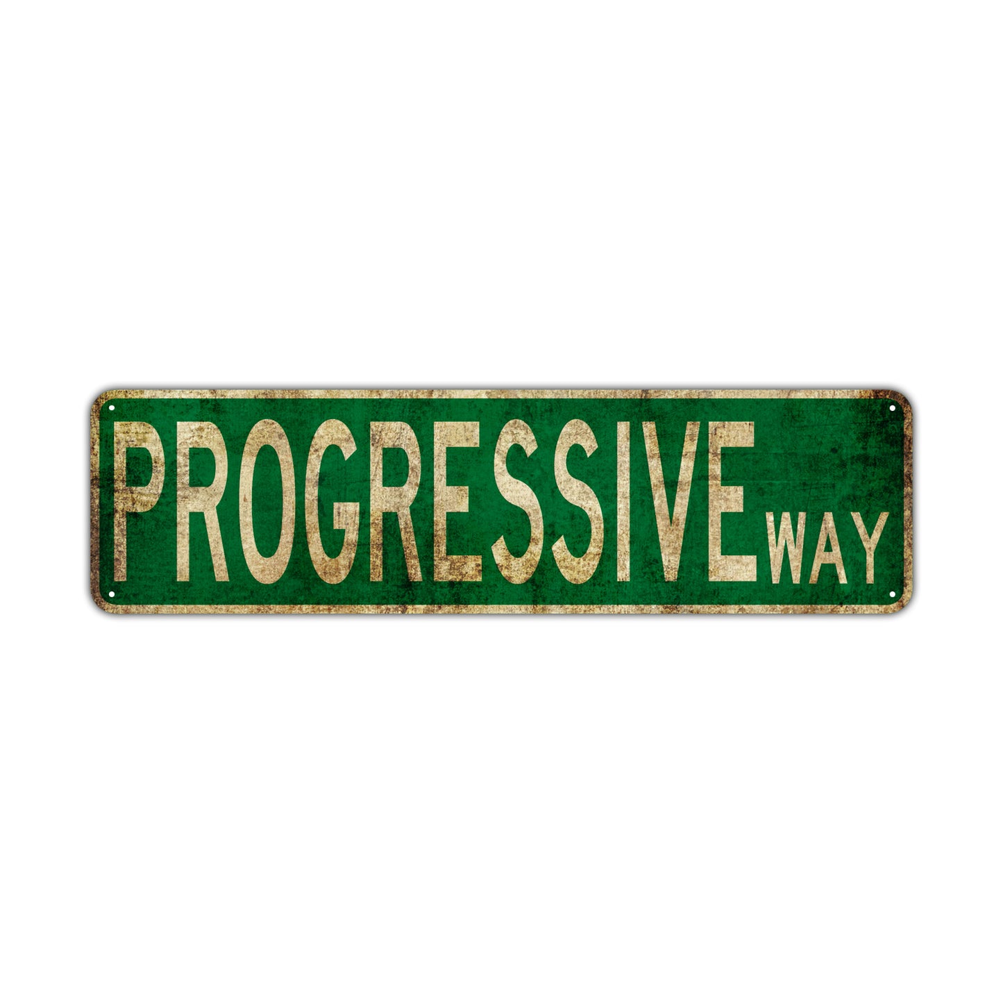Progressive Way Vintage Retro Street Novelty Sign Rustic Metal Aluminum Decor Wall Man Shop Cave Bar Gift
