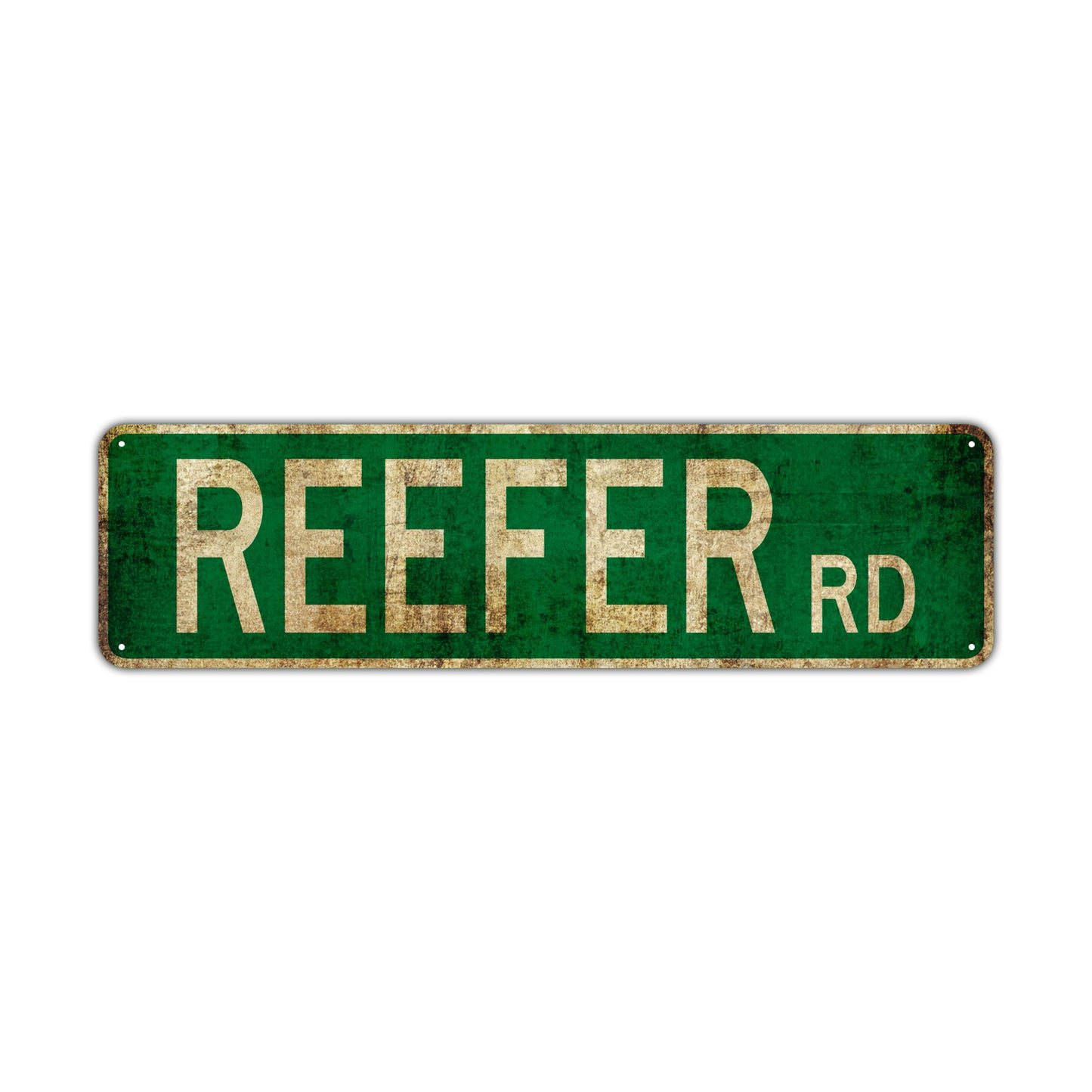 Reefer Rd Vintage Retro Street Novelty Sign Rustic Metal Aluminum Decor Wall Man Shop Cave Bar Gift