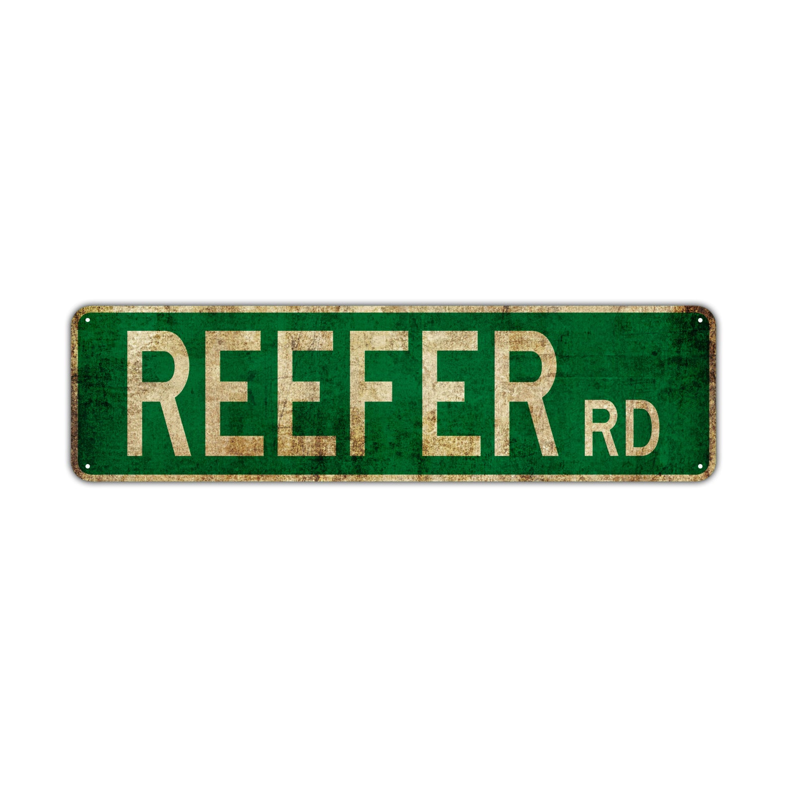 Reefer Rd Vintage Retro Street Novelty Sign Rustic Metal Aluminum Decor Wall Man Shop Cave Bar Gift