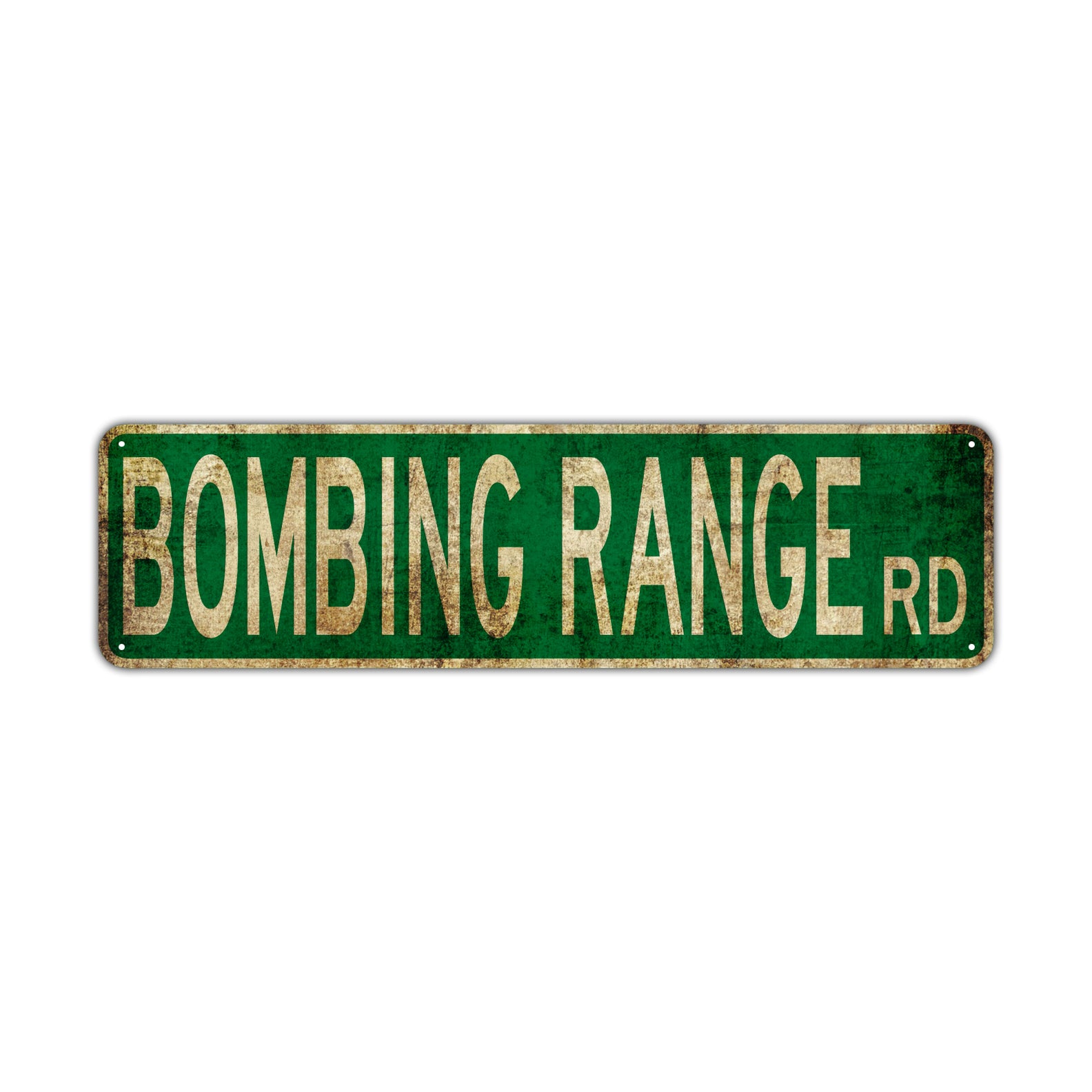 Bombing Range Rd Vintage Retro Street Novelty Sign Rustic Metal Aluminum Decor Wall Man Shop Cave Bar Gift