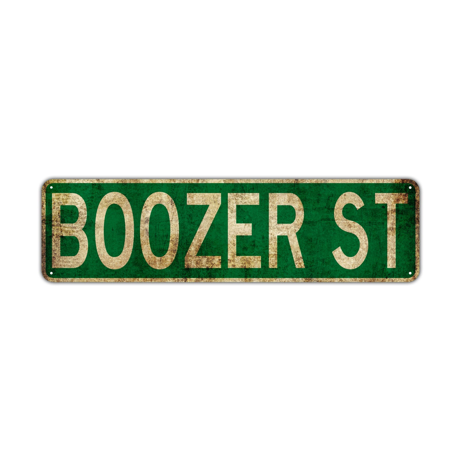 Boozer St Vintage Retro Street Novelty Sign Rustic Metal Aluminum Decor Wall Man Shop Cave Bar Gift