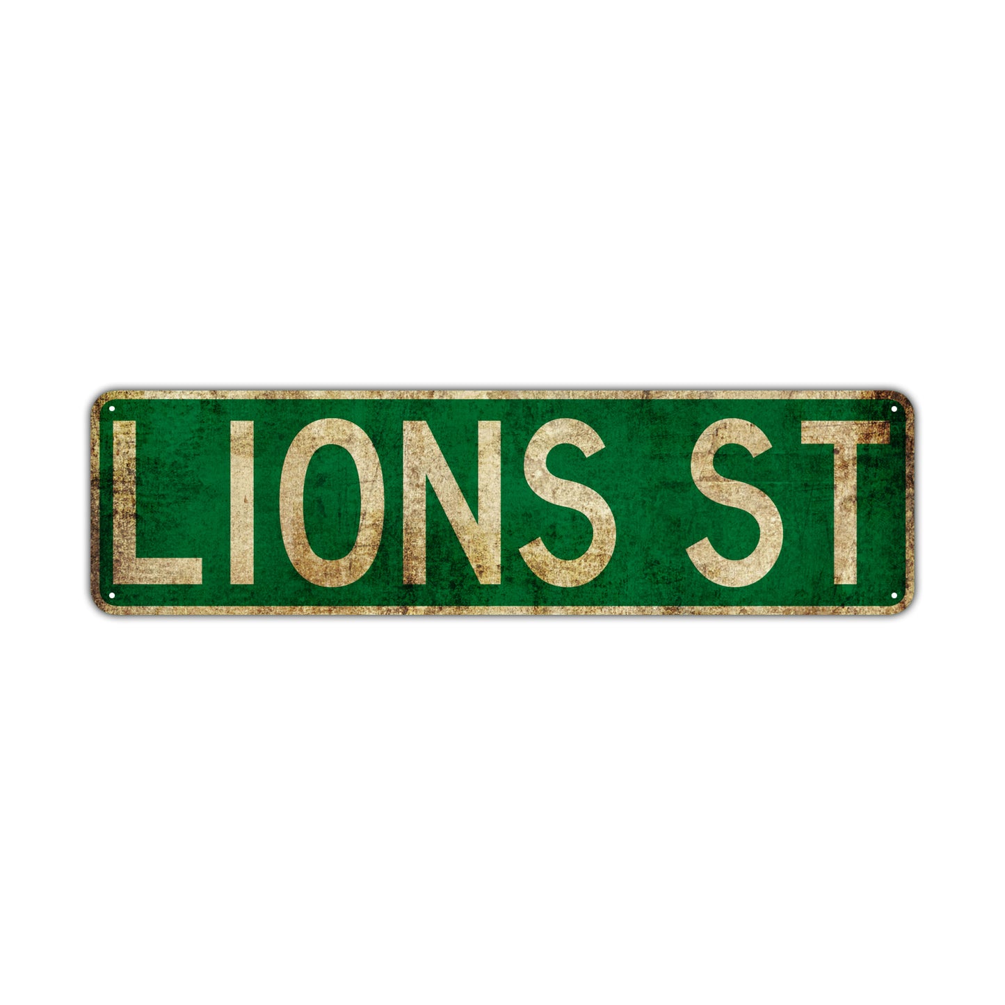 Lions St Vintage Retro Street Novelty Sign Rustic Metal Aluminum Decor Wall Man Shop Cave Bar Gift
