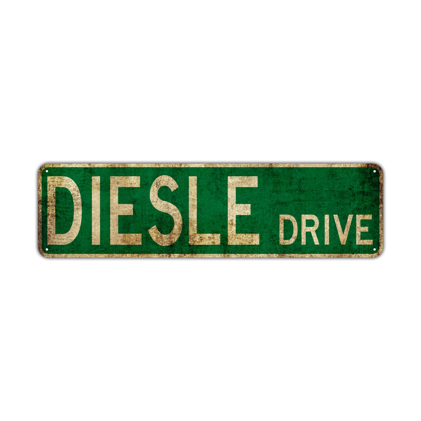 Diesle Drive Vintage Retro Street Novelty Sign Rustic Metal Aluminum Decor Wall Man Shop Cave Bar Gift