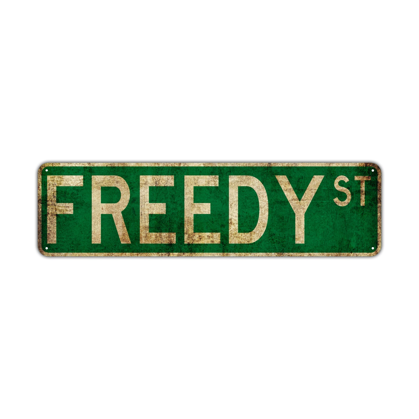 Freedy St Vintage Retro Street Novelty Sign Rustic Metal Aluminum Decor Wall Man Shop Cave Bar Gift