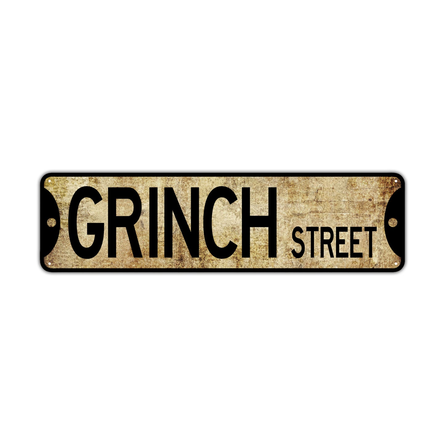 Grinch Street Vintage Retro Street Novelty Sign Rustic Metal Aluminum Decor Wall Man Shop Cave Bar Gift