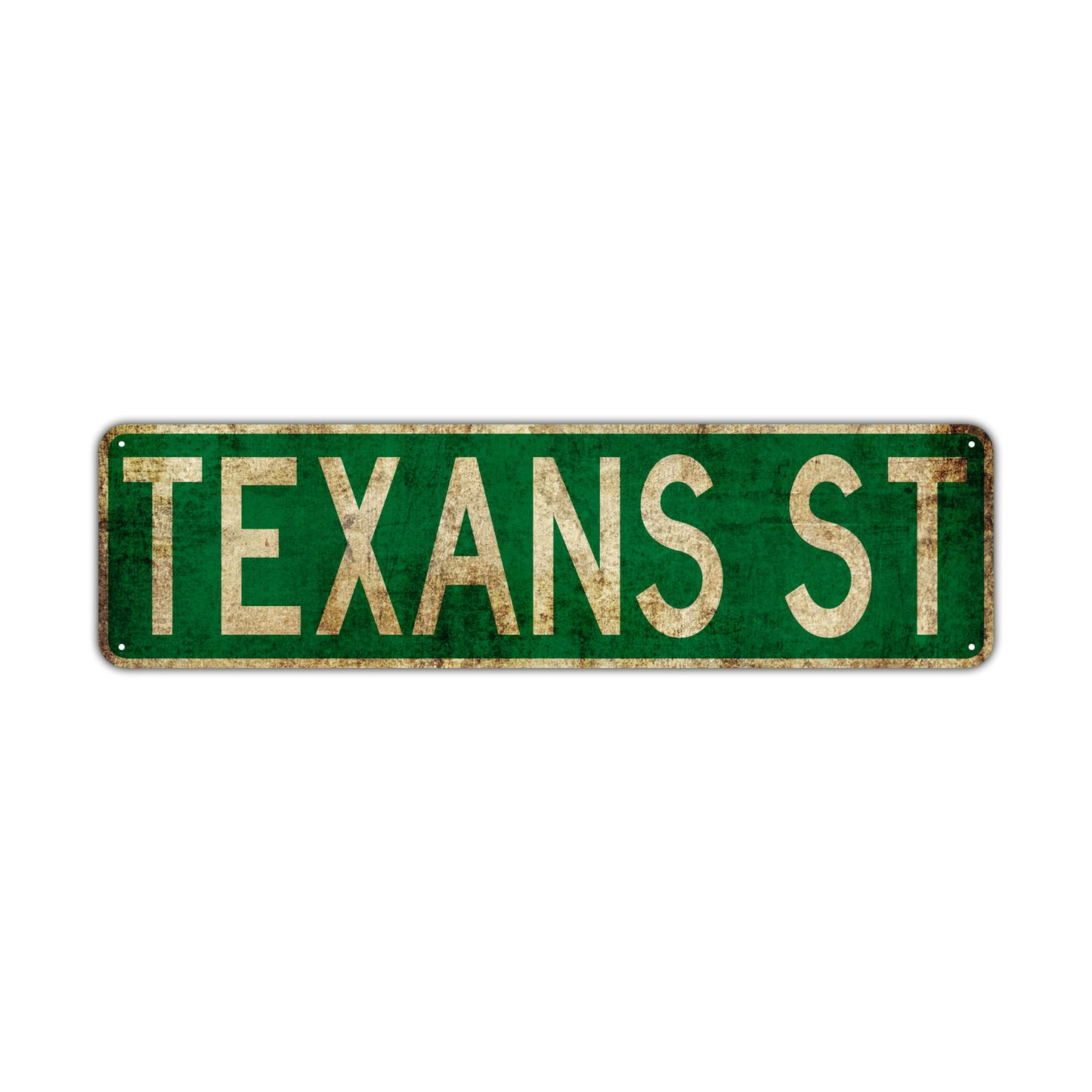 Texans St Vintage Retro Street Novelty Sign Rustic Metal Aluminum Decor Wall Man Shop Cave Bar Gift