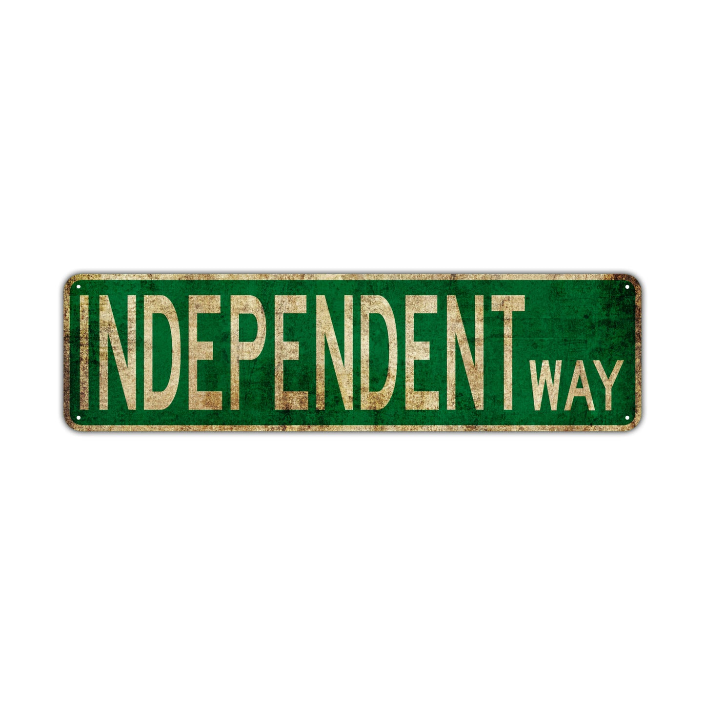 Independent Way Vintage Retro Street Novelty Sign Rustic Metal Aluminum Decor Wall Man Shop Cave Bar Gift